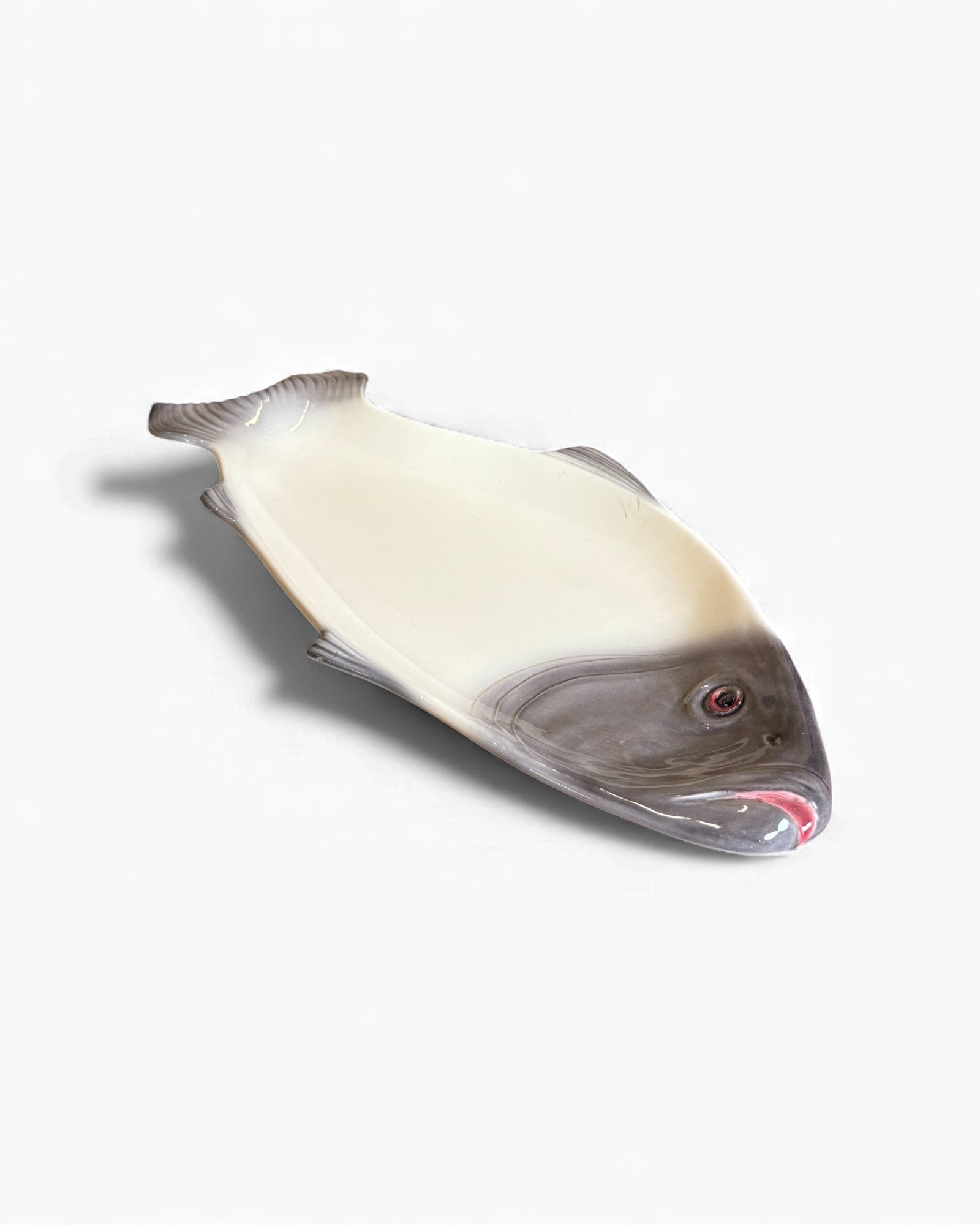 Title: Vintage Fish-Shaped Ceramic Serving Platter Surround Living - 5