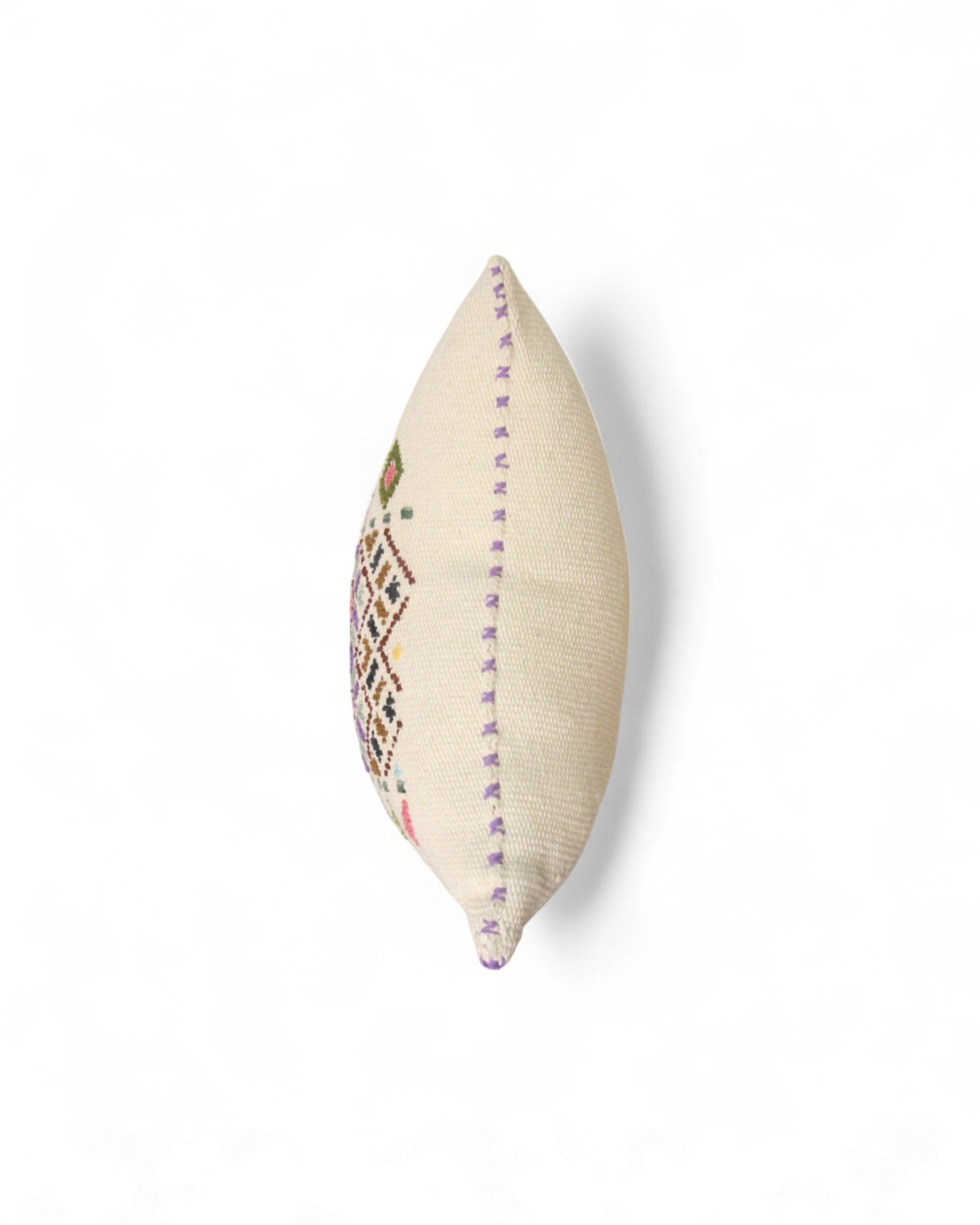 Handwoven Waist Loom Weave Cushion - Off-White