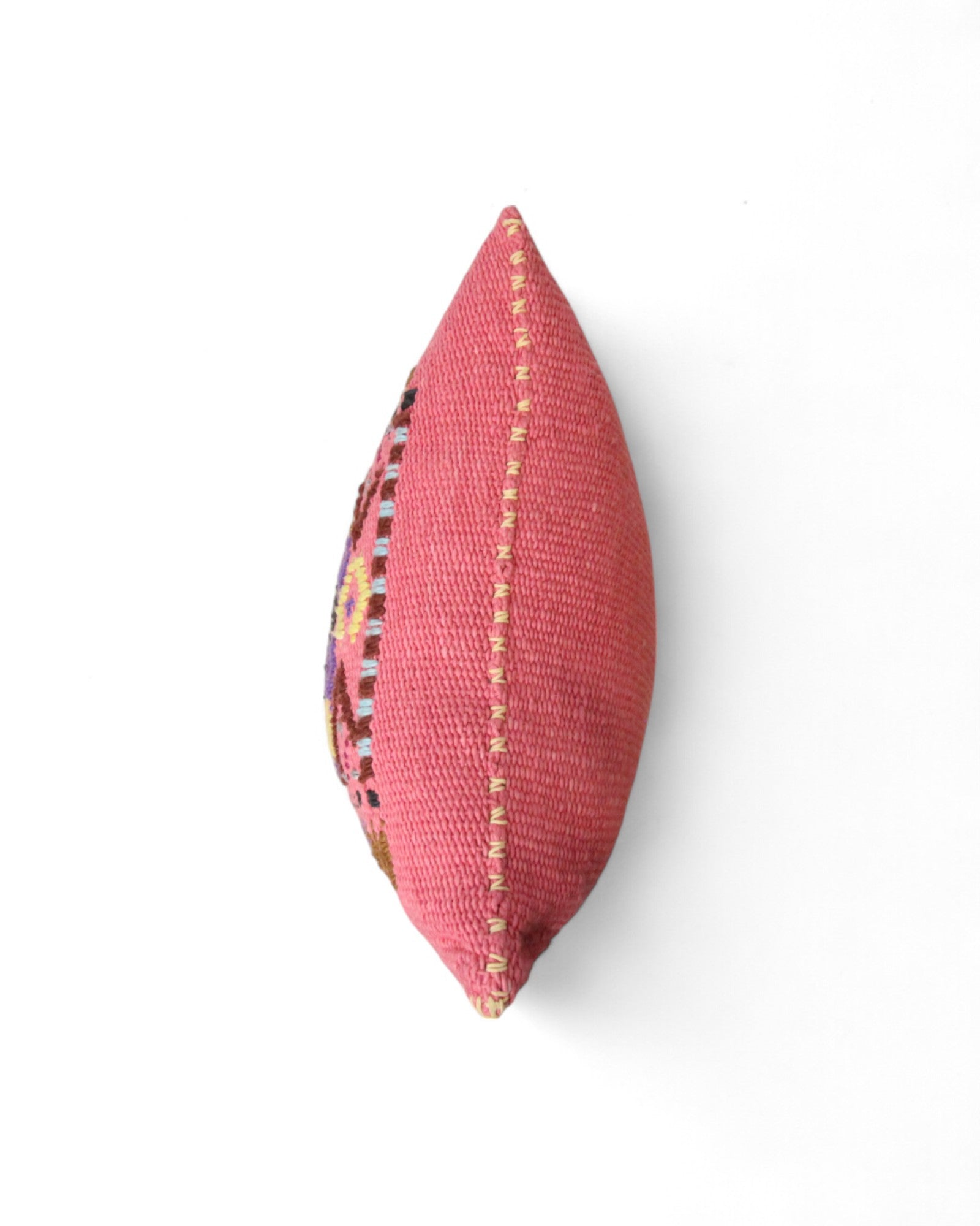 Handwoven Waist Loom Weave Cushion - Lotus Pink