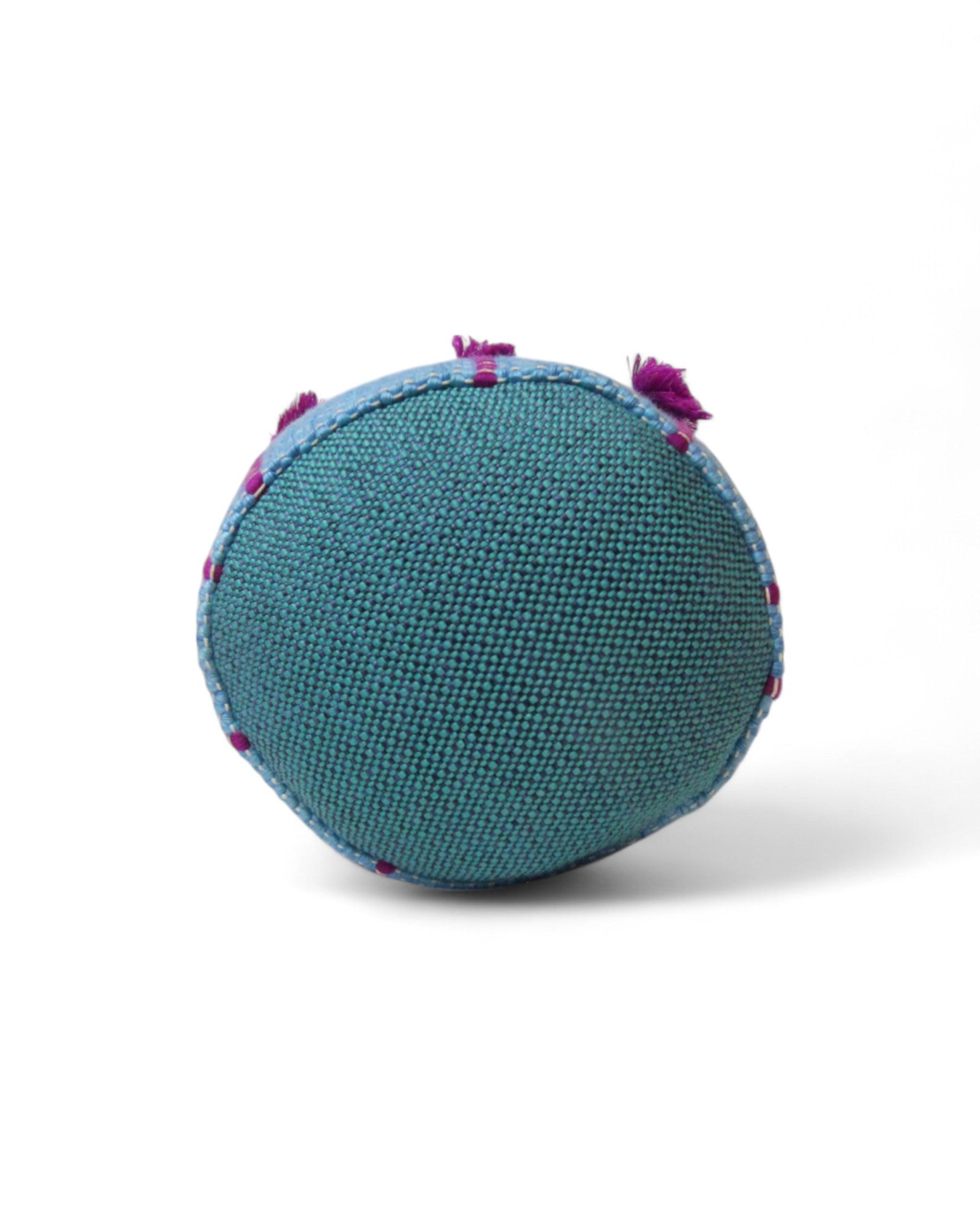 Cylindral Bolster Pillow - Handwoven - Sky Blue