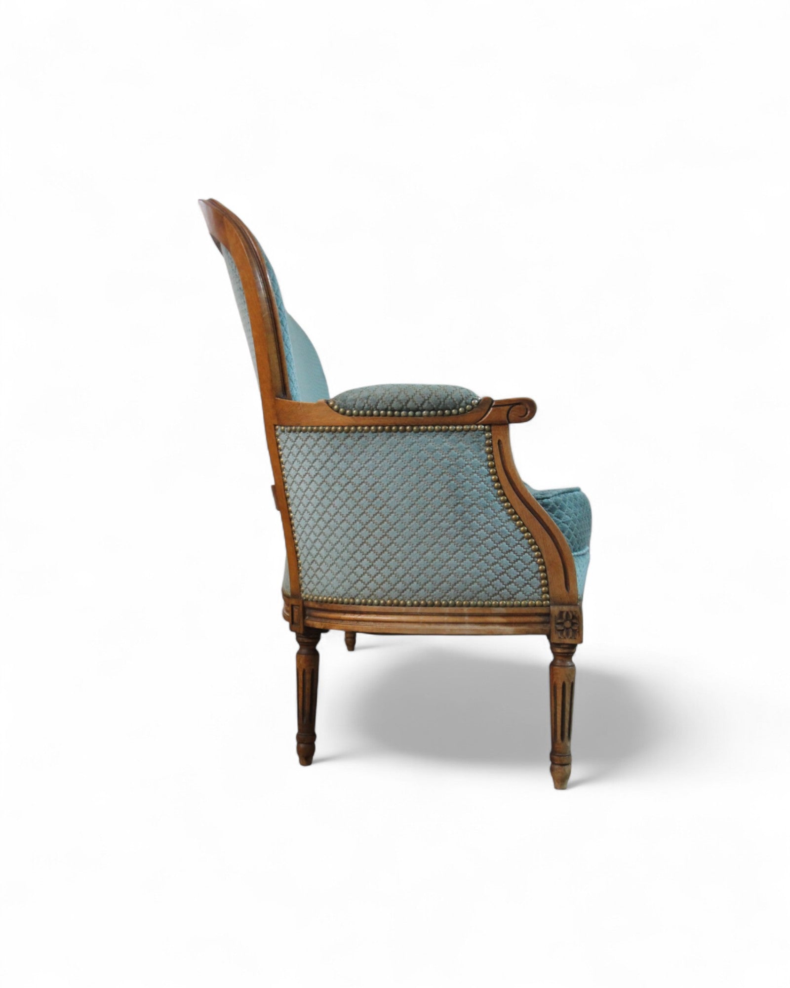 Louis XVI Revival Carved Wood Salon Suite ‚Äì 3-Piece Set with Settee and Armchairs