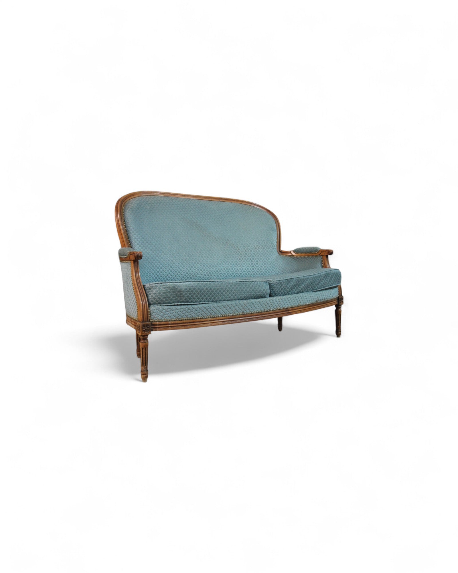 Louis XVI Revival Carved Wood Salon Suite ‚Äì 3-Piece Set with Settee and Armchairs