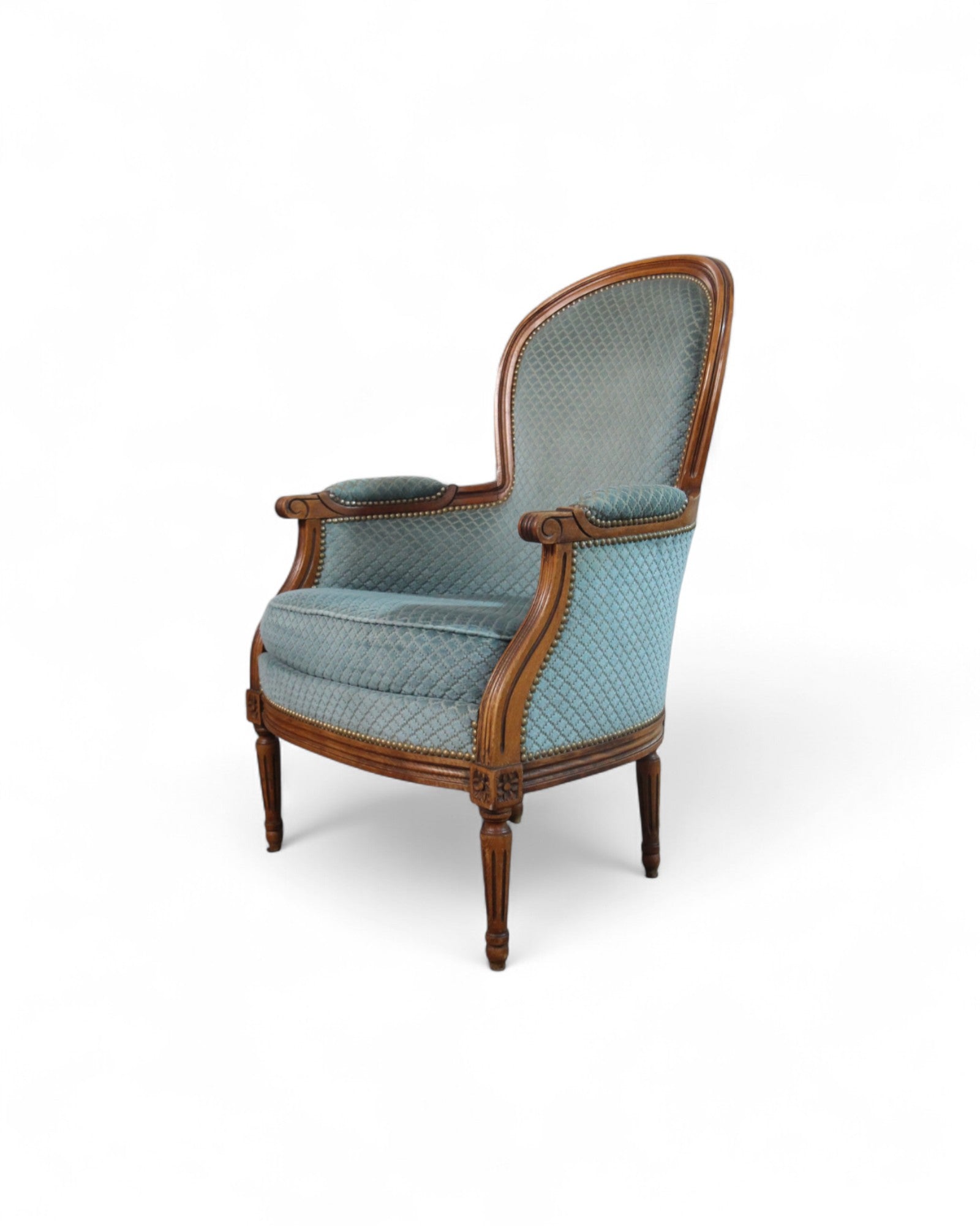 Louis XVI Revival Carved Wood Salon Suite ‚Äì 3-Piece Set with Settee and Armchairs