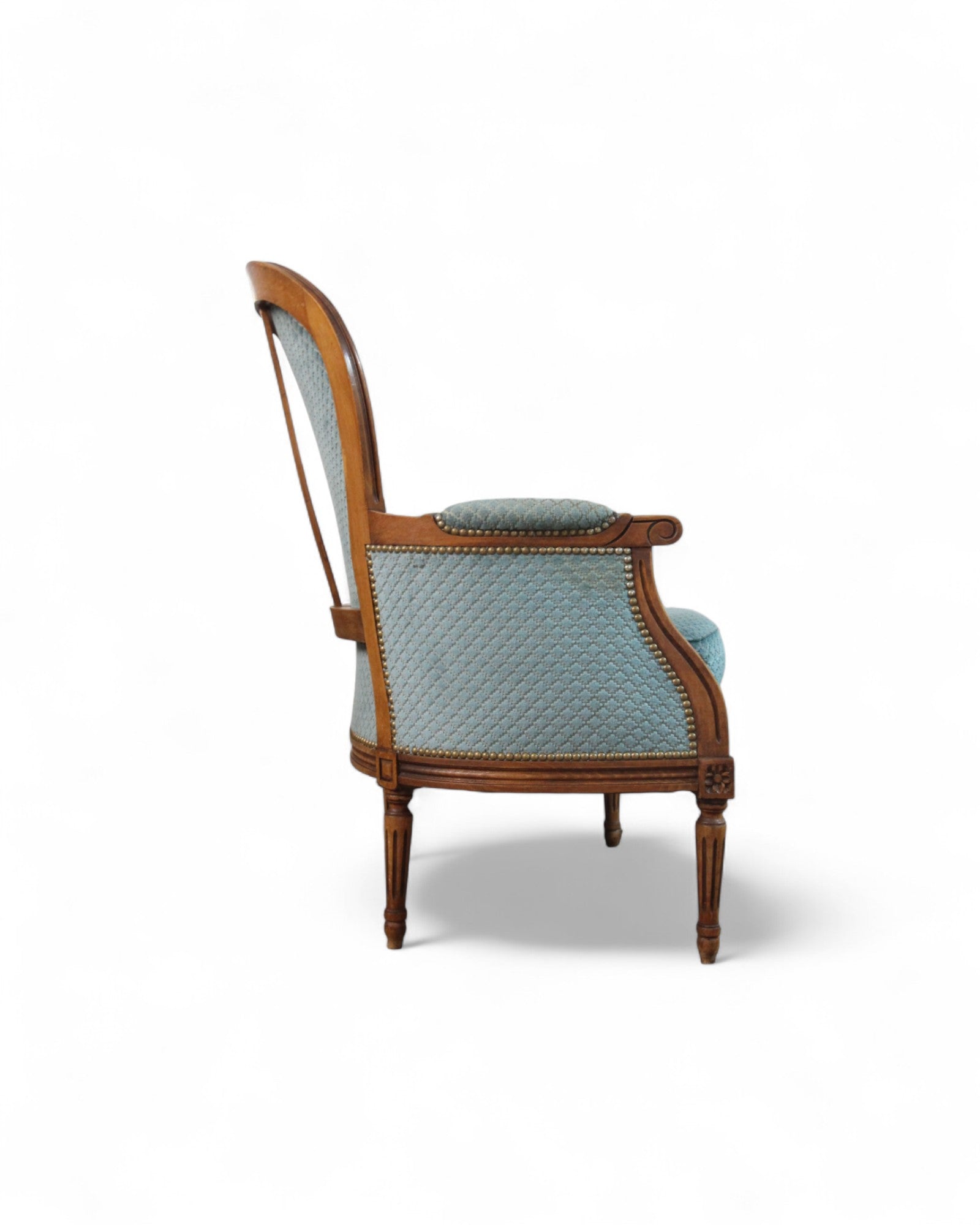 Louis XVI Revival Carved Wood Salon Suite ‚Äì 3-Piece Set with Settee and Armchairs