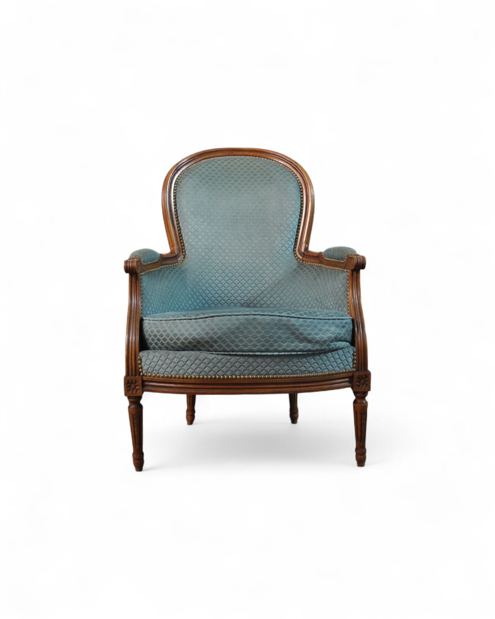Louis XVI Revival Carved Wood Salon Suite ‚Äì 3-Piece Set with Settee and Armchairs