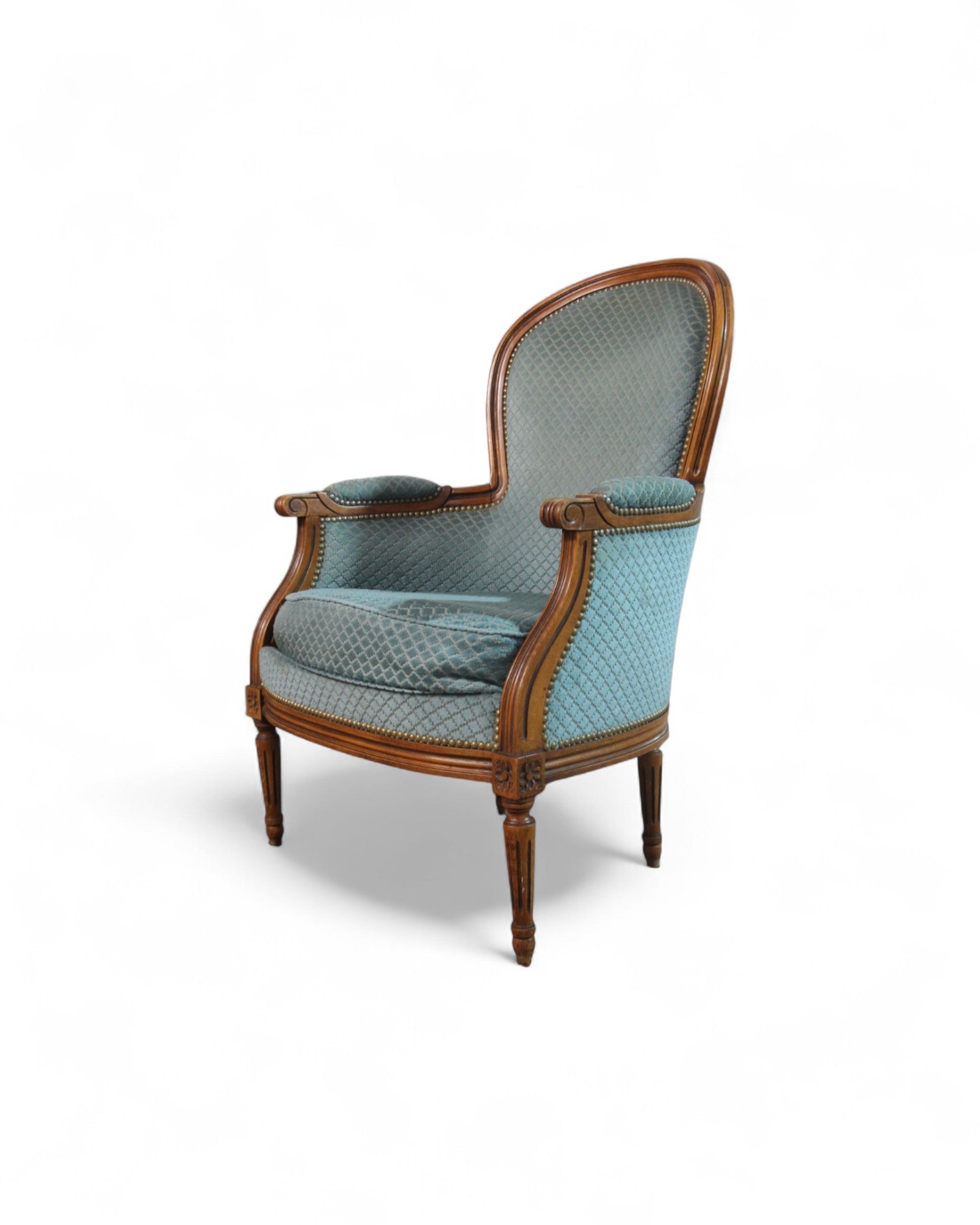 Louis XVI Revival Carved Wood Salon Suite ‚Äì 3-Piece Set with Settee and Armchairs