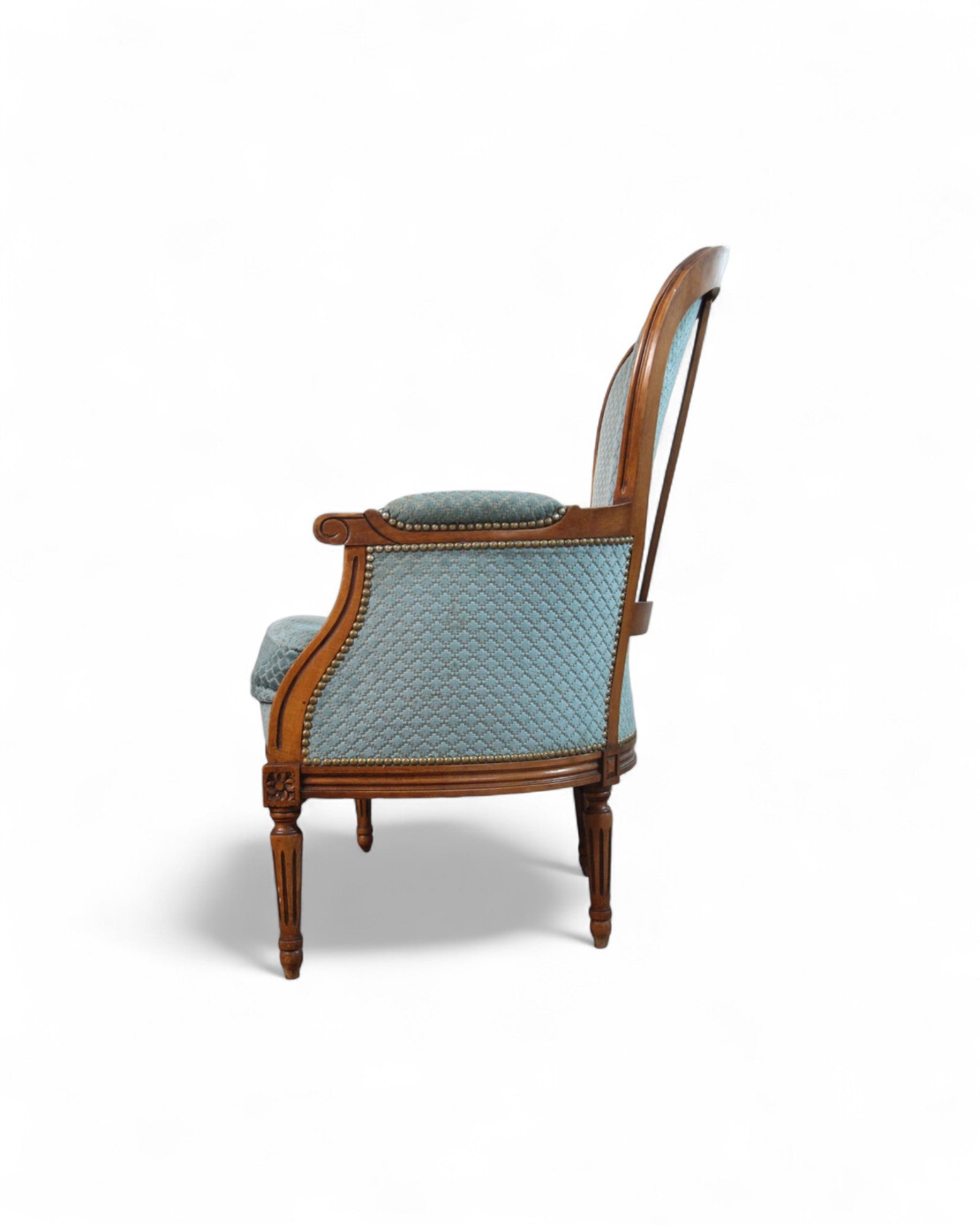 Louis XVI Revival Carved Wood Salon Suite ‚Äì 3-Piece Set with Settee and Armchairs