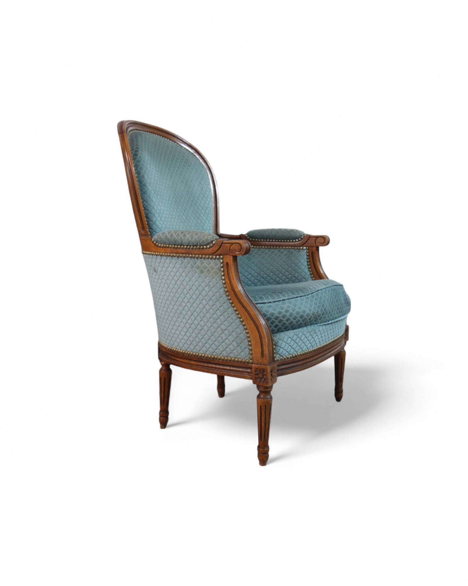 Louis XVI Revival Carved Wood Salon Suite ‚Äì 3-Piece Set with Settee and Armchairs