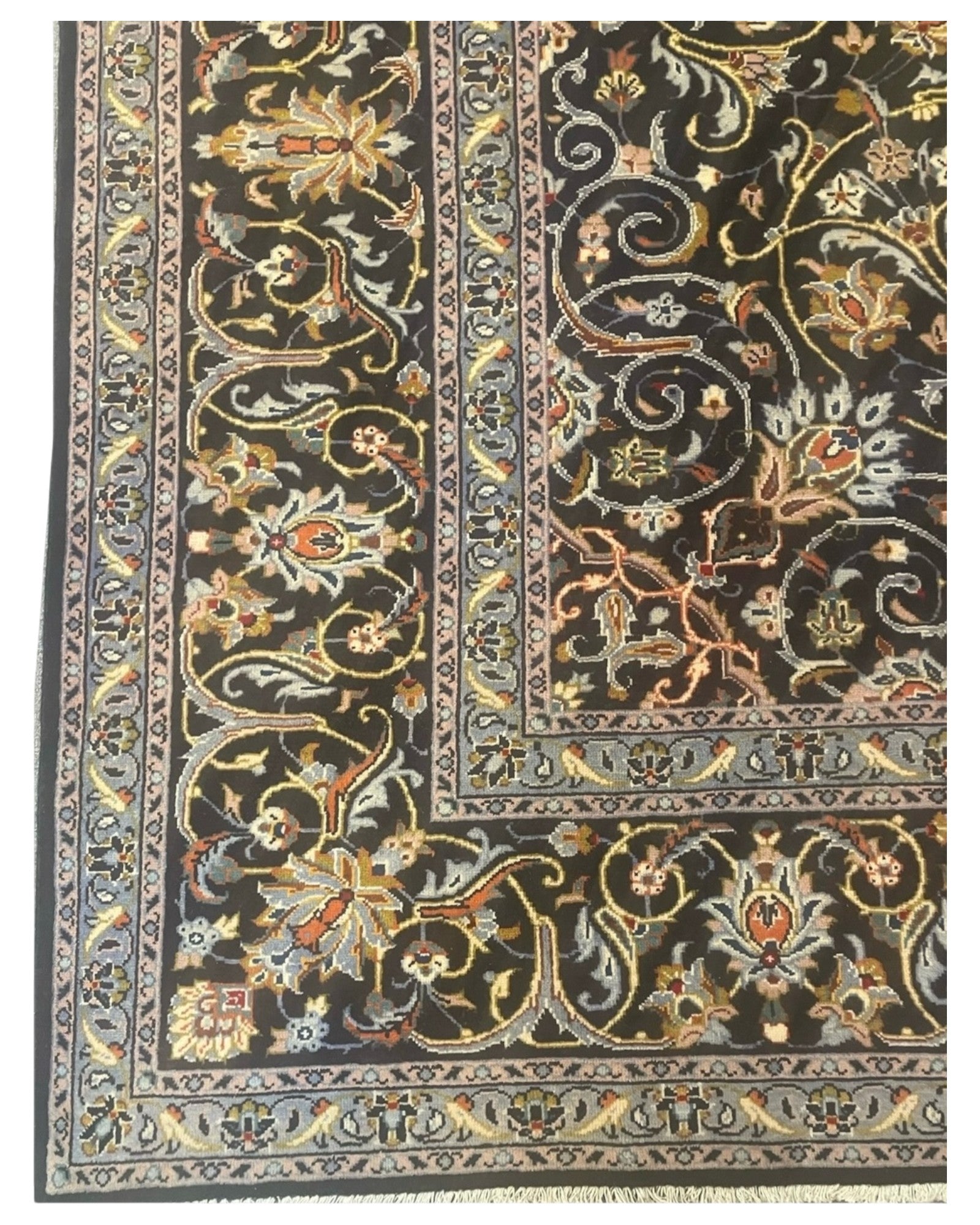 Newly Made Kashan Vintage Persian Carpet Rug– Iran | 220 x 325cm