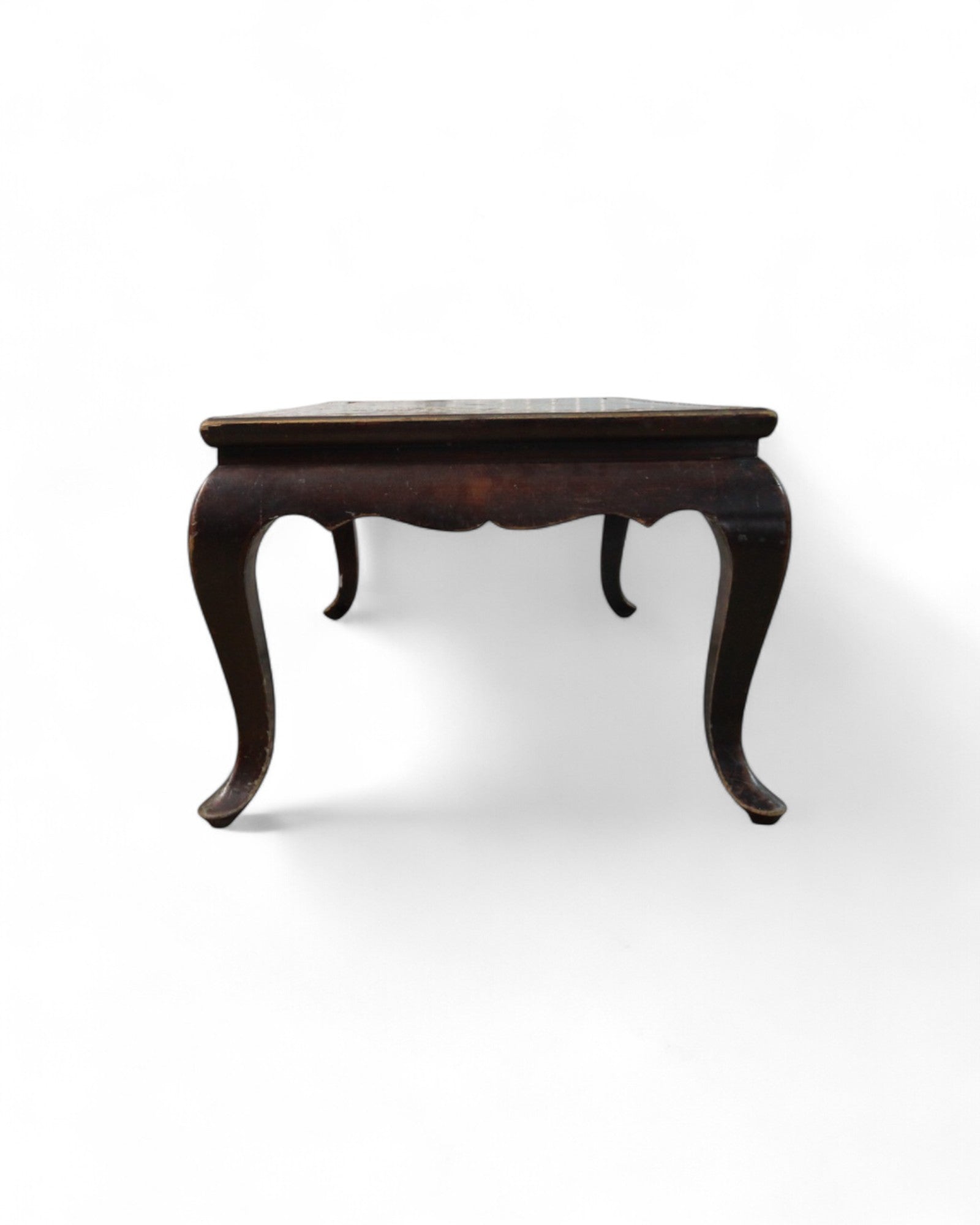 Oriental Lacquered Coffee Table with Hand-Painted Floral Motif | 90 x 50 x 38cm