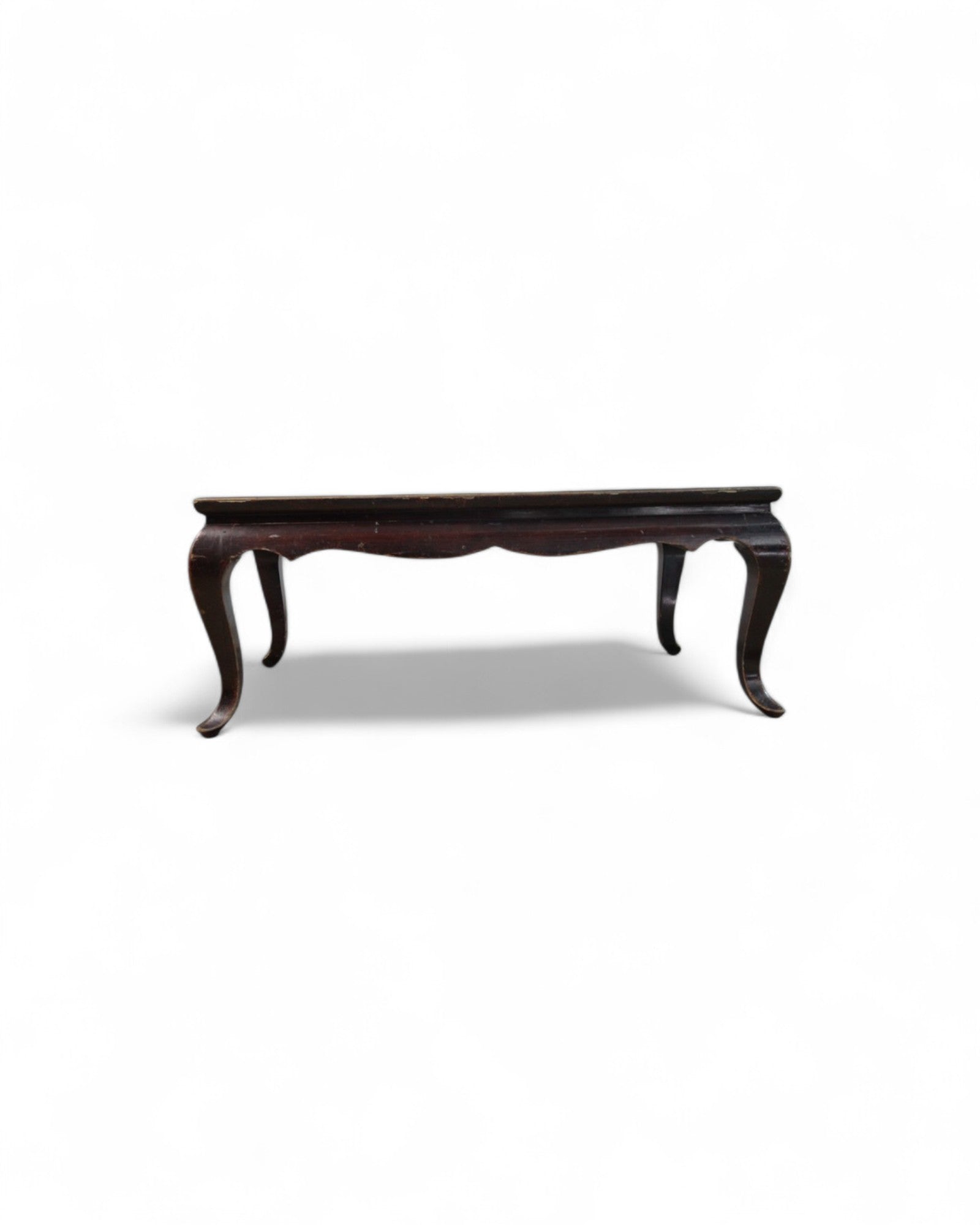 Oriental Lacquered Coffee Table with Hand-Painted Floral Motif | 90 x 50 x 38cm