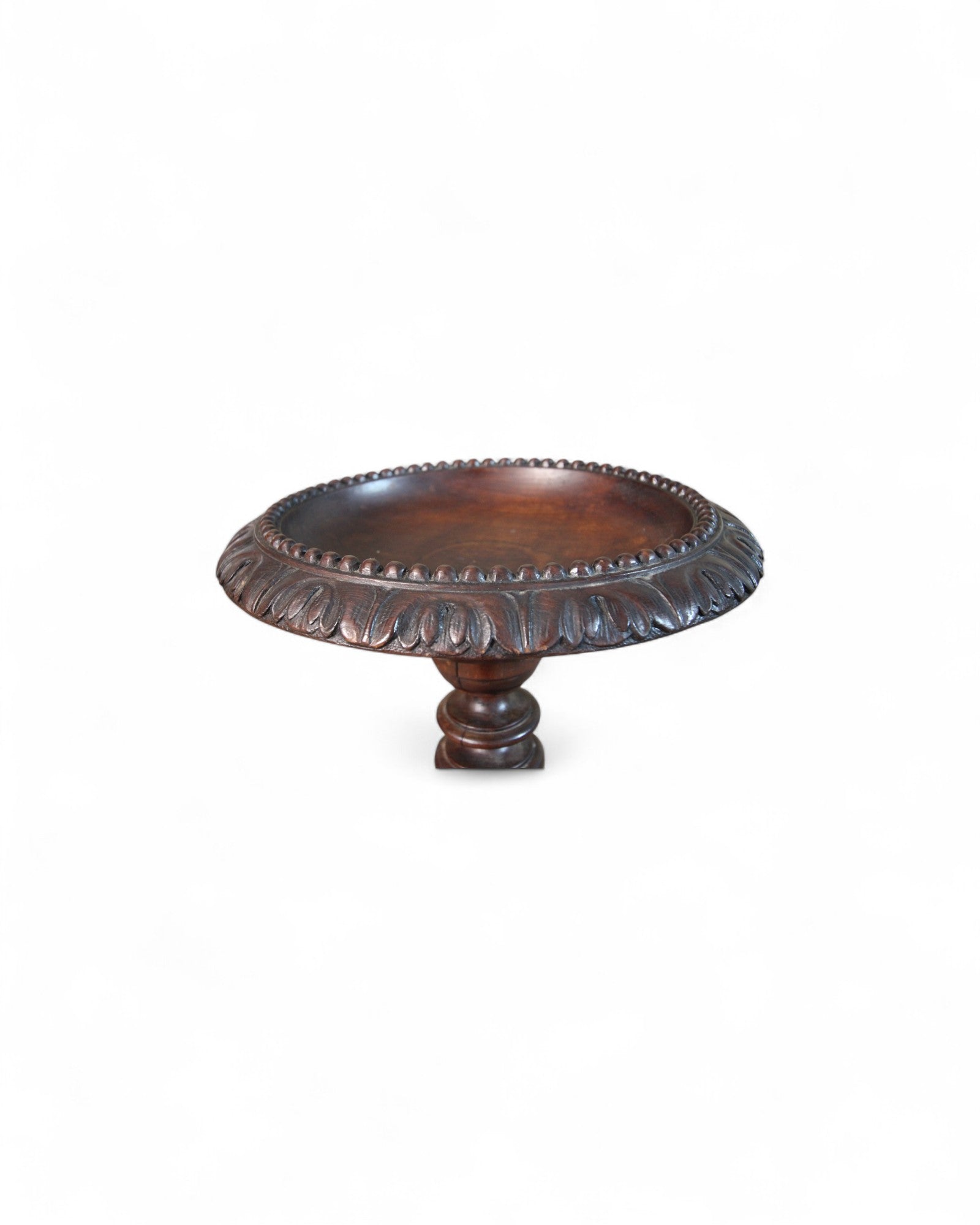 Victorian Barley Twist Pedestal Stand in Carved Mahogany