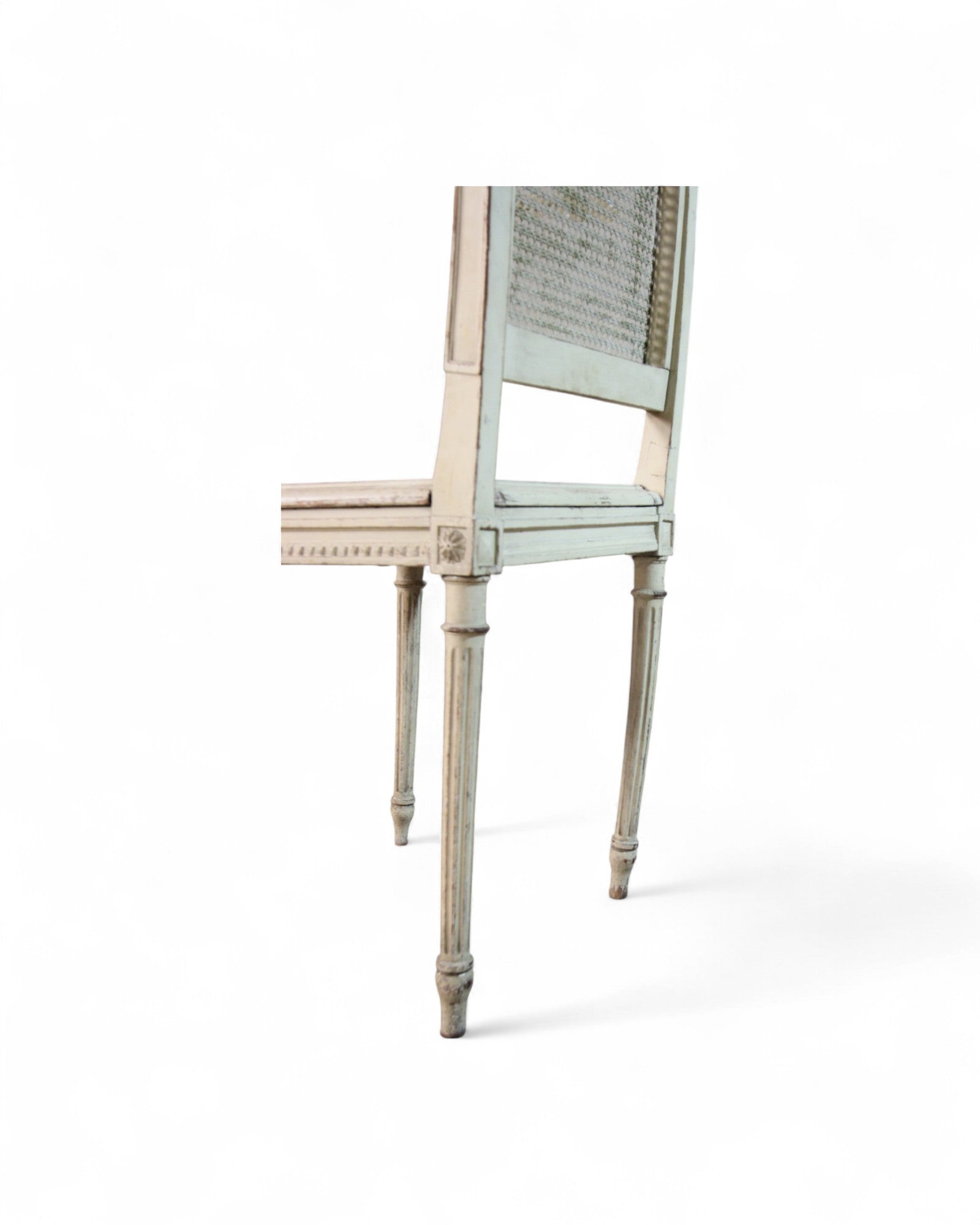 French Louis XVI-Style Painted Cane Chair