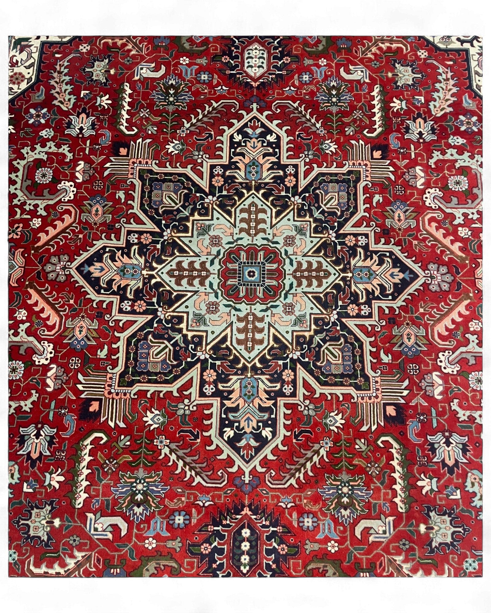 Tabriz Persian Tribal Heriz Medallion Carpet Rug | 250 x 350cm