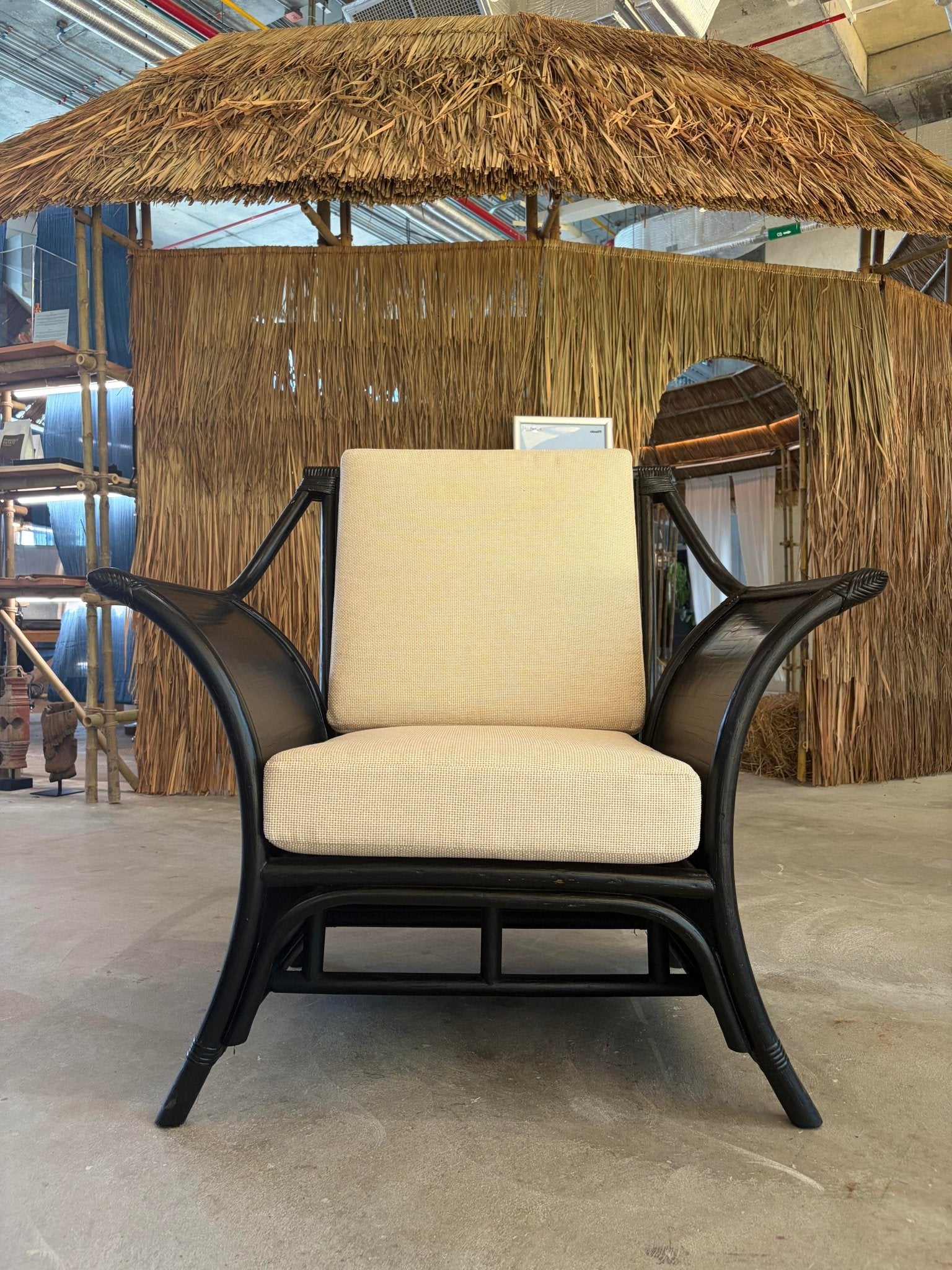 Black Bamboo Armchair