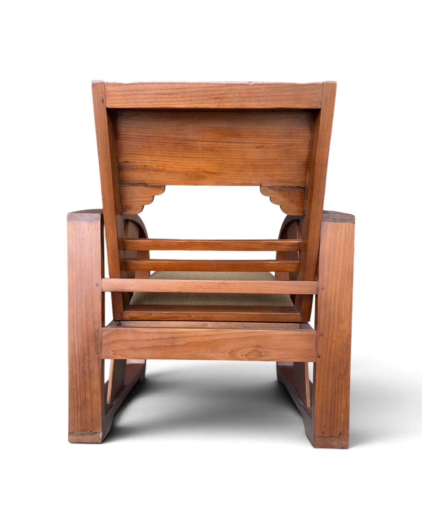 Art Deco Style Golden Teak Armchair