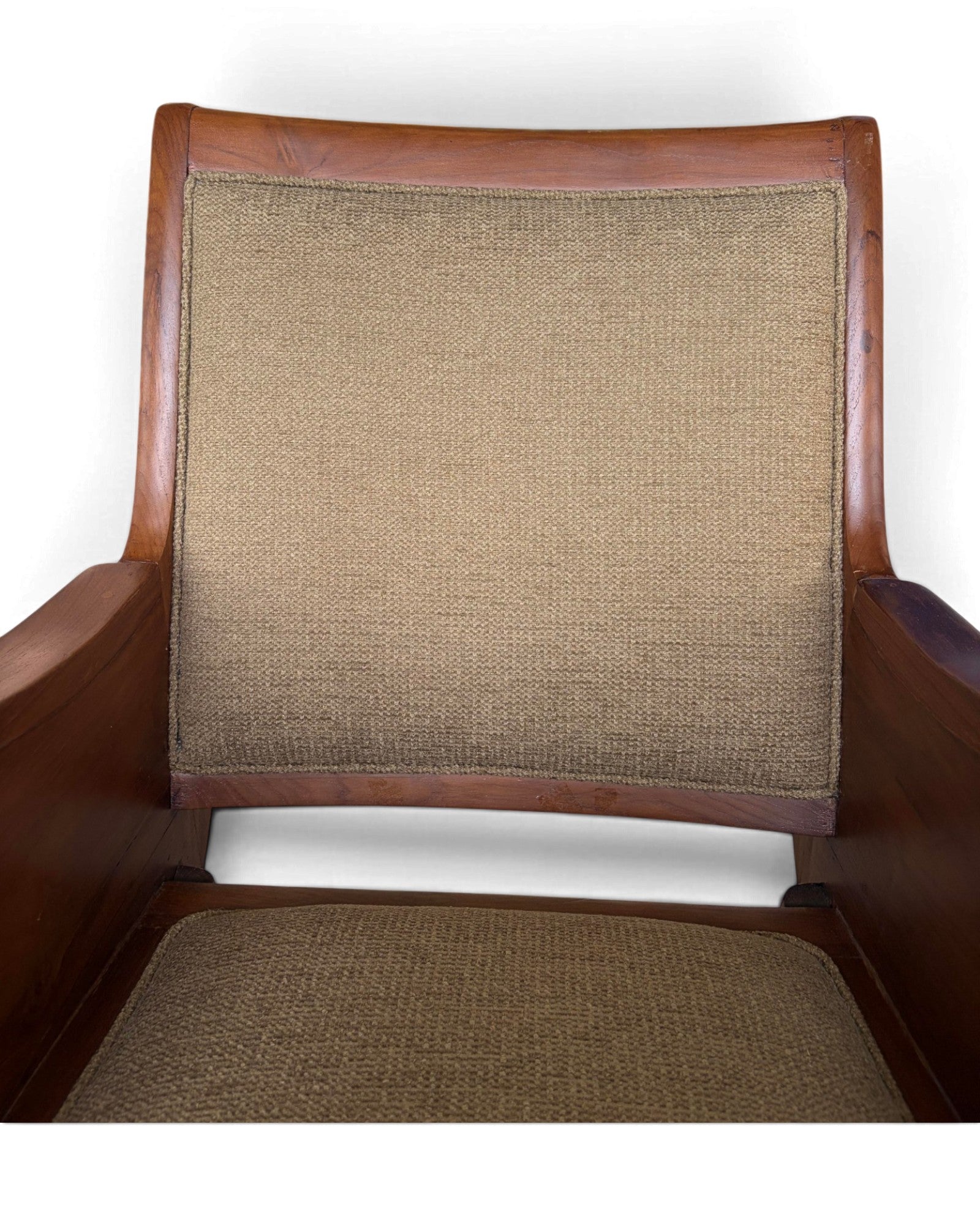 Art Deco Style Golden Teak Armchair