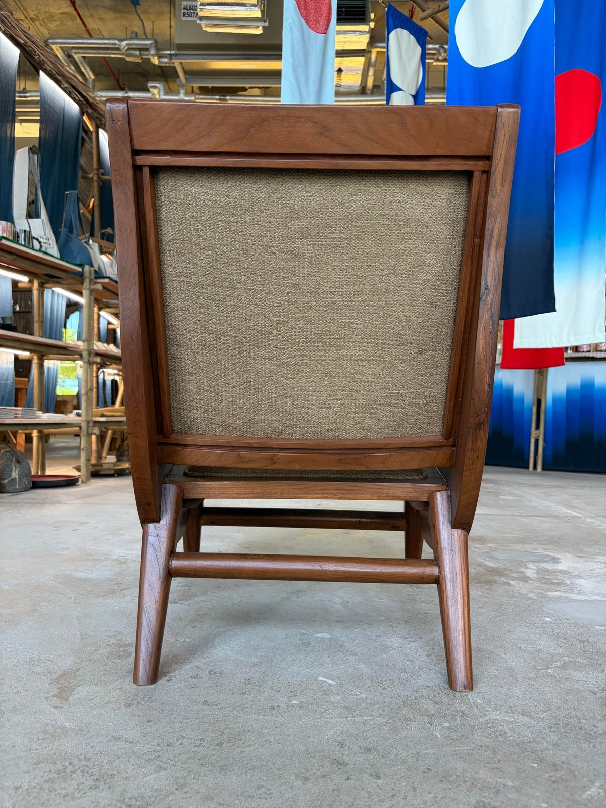 Art Deco Style Golden Teak Armchair - Surround Living - 9