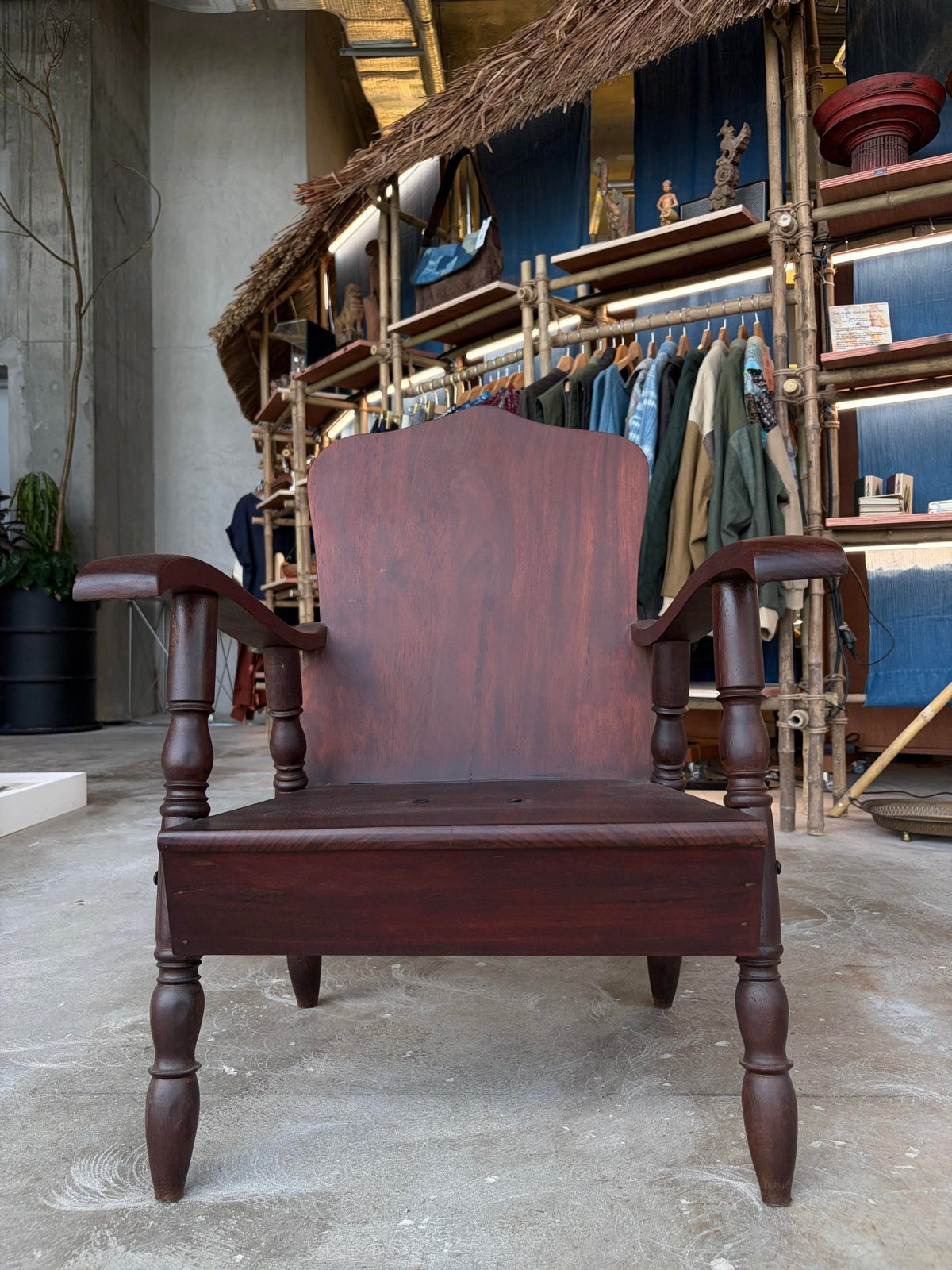 Rare Art Deco Maka Wood Armchair - Surround Living - 2