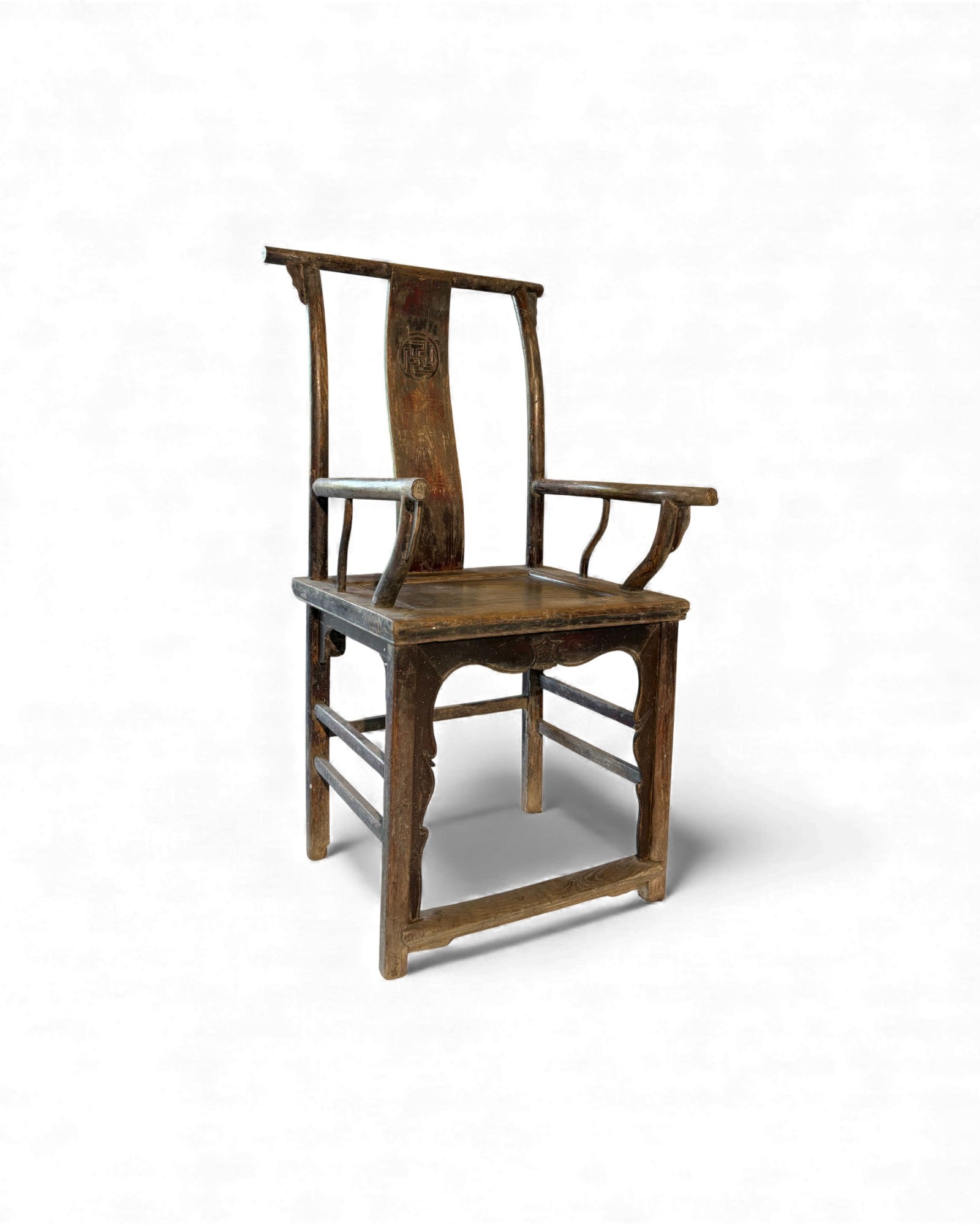 Chinese Yokeback Armchairs with Buddhist Medallion - Set of 2 - Surround Living - 34