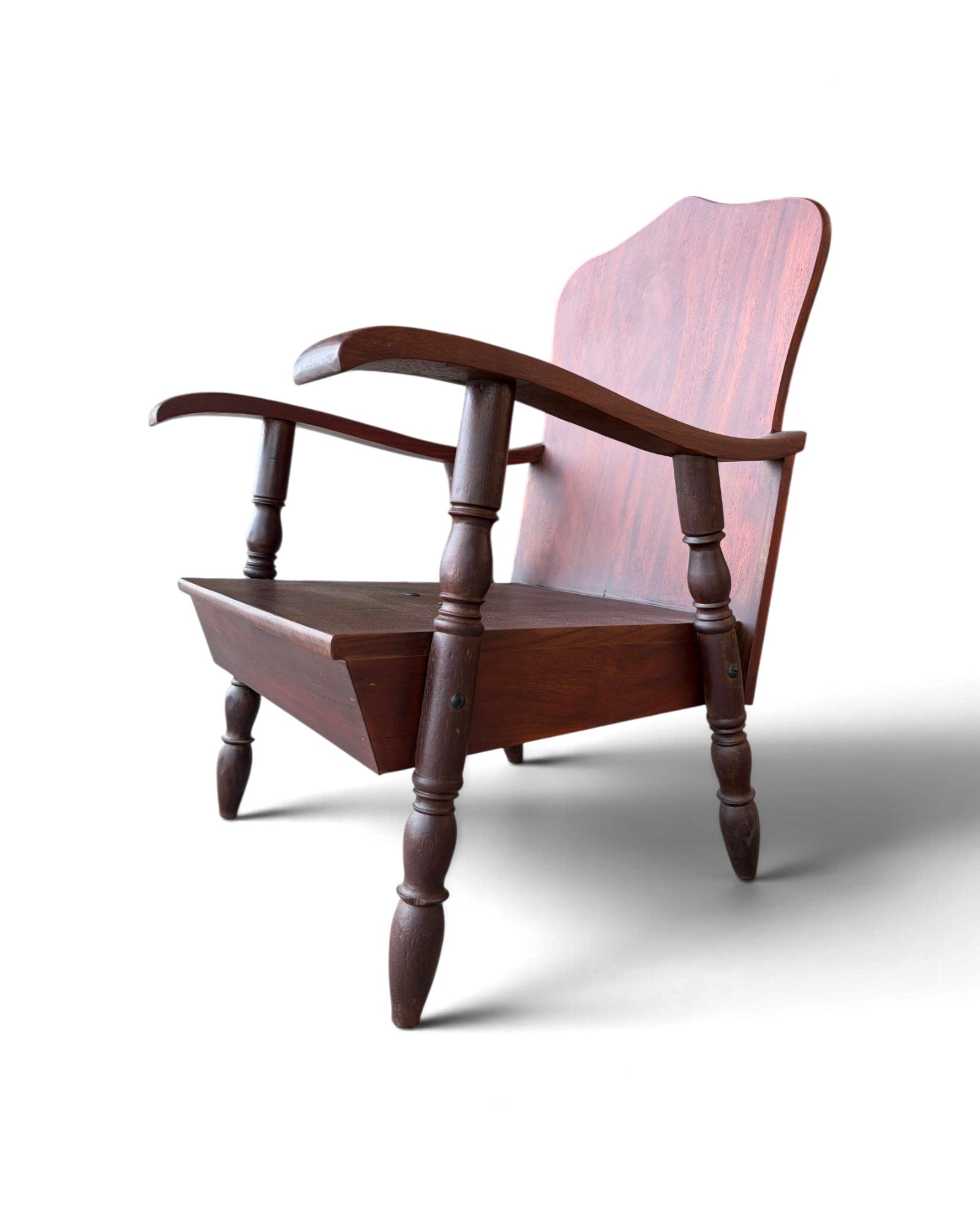 Rare Art Deco Maka Wood Armchair