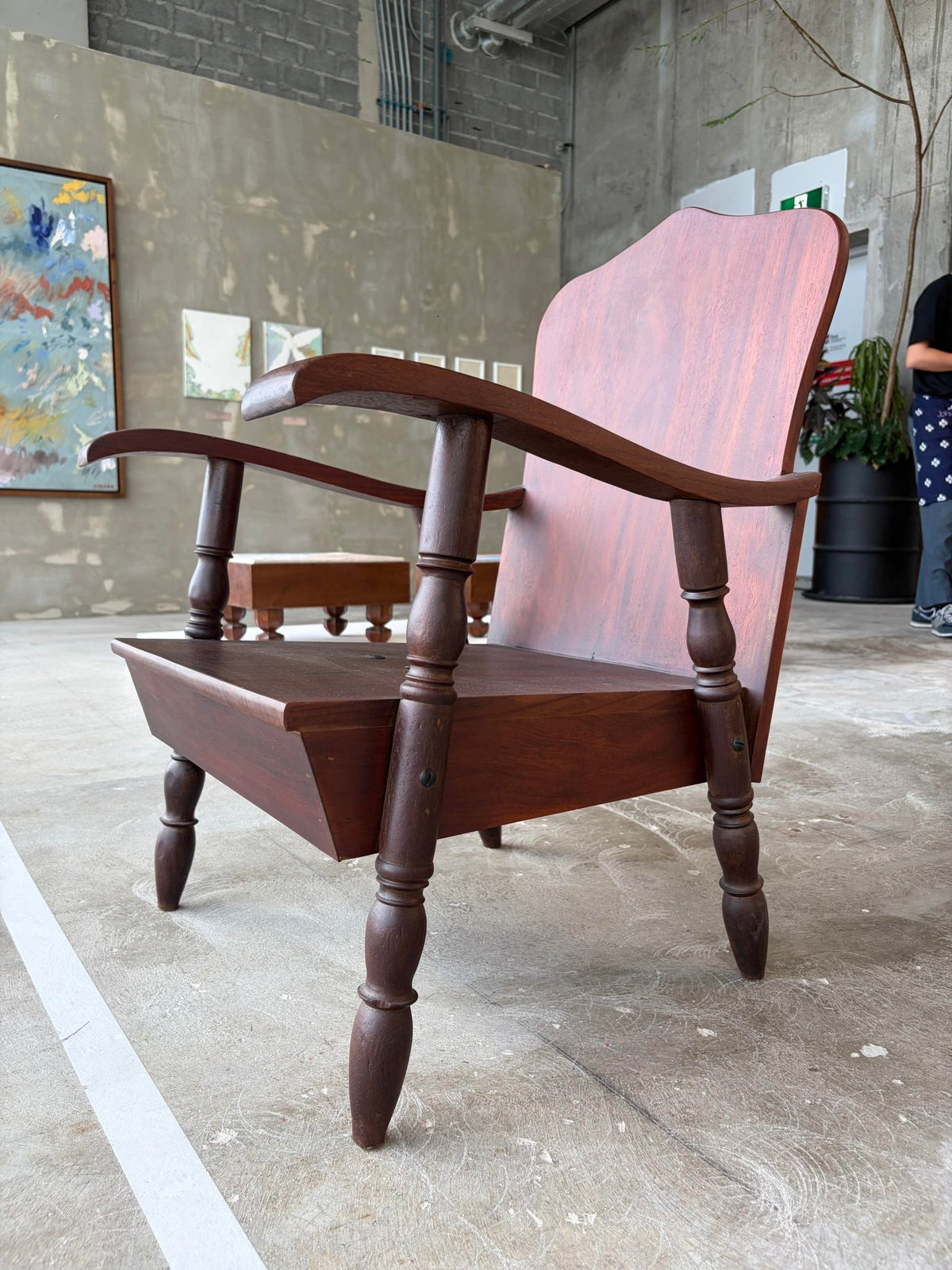 Rare Art Deco Maka Wood Armchair - Surround Living - 6