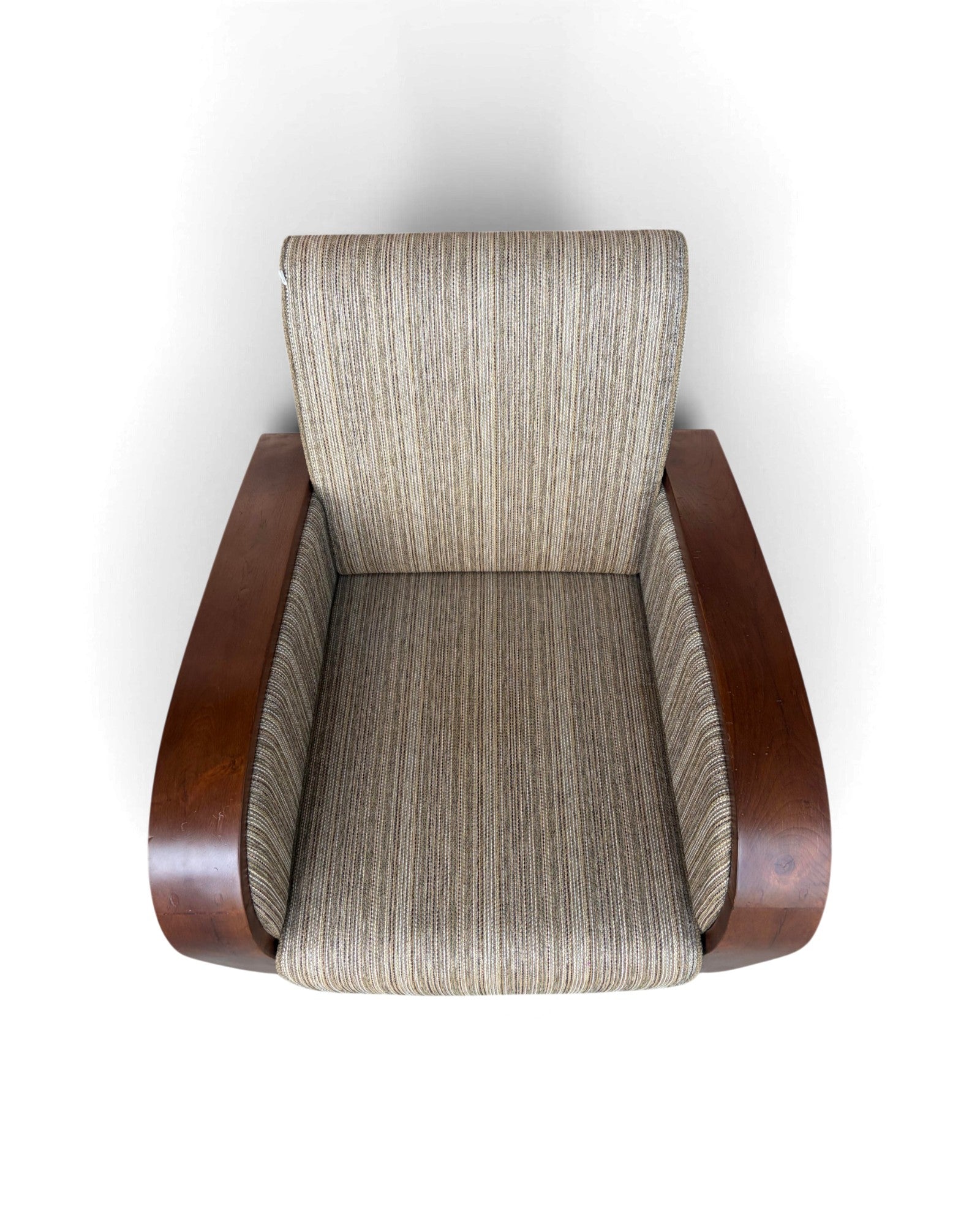 Art Deco Style Golden Teak Armchair
