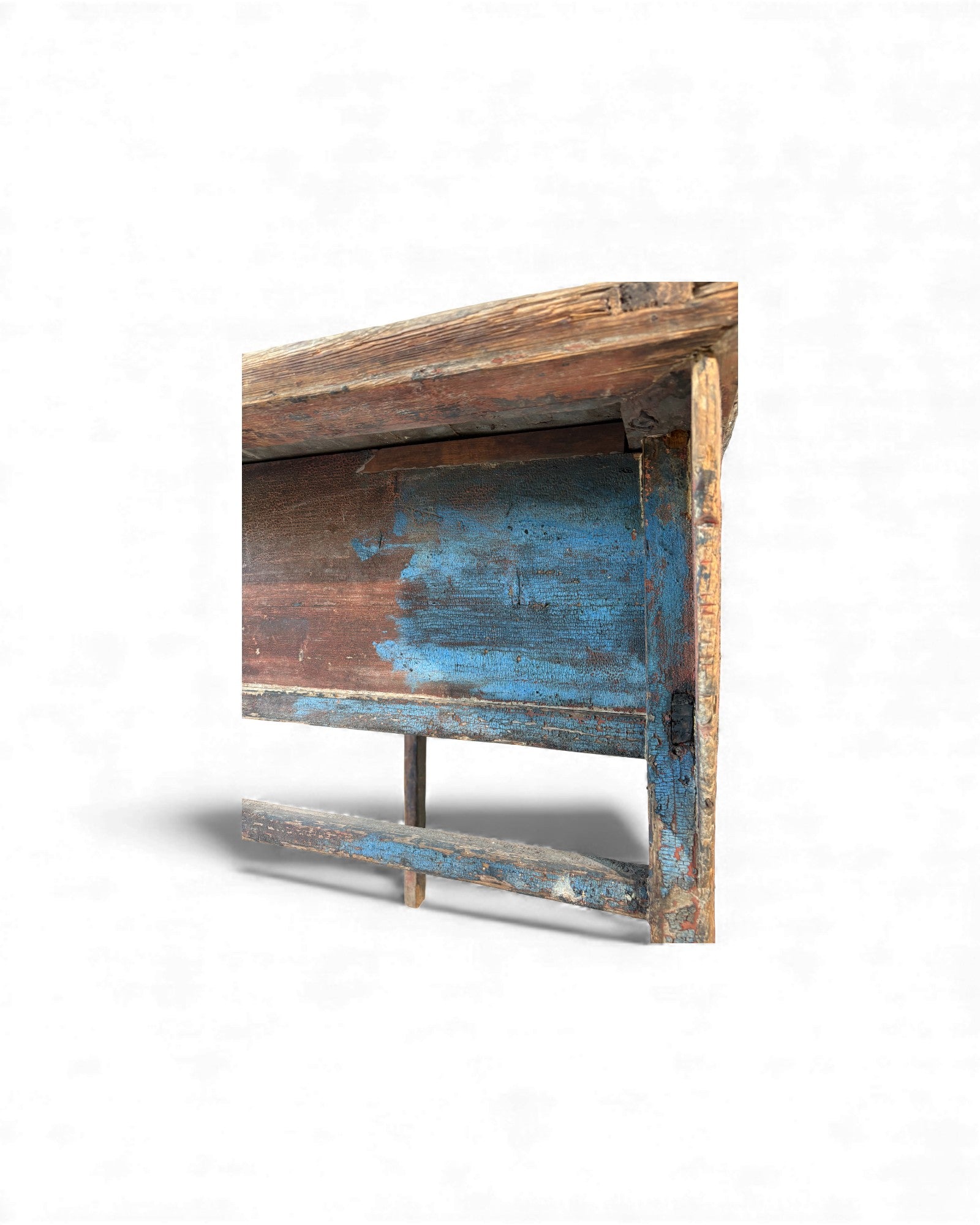 Chinese Painted Side Table with Drawer (Arrow - Leg Form) - Surround Living - 16