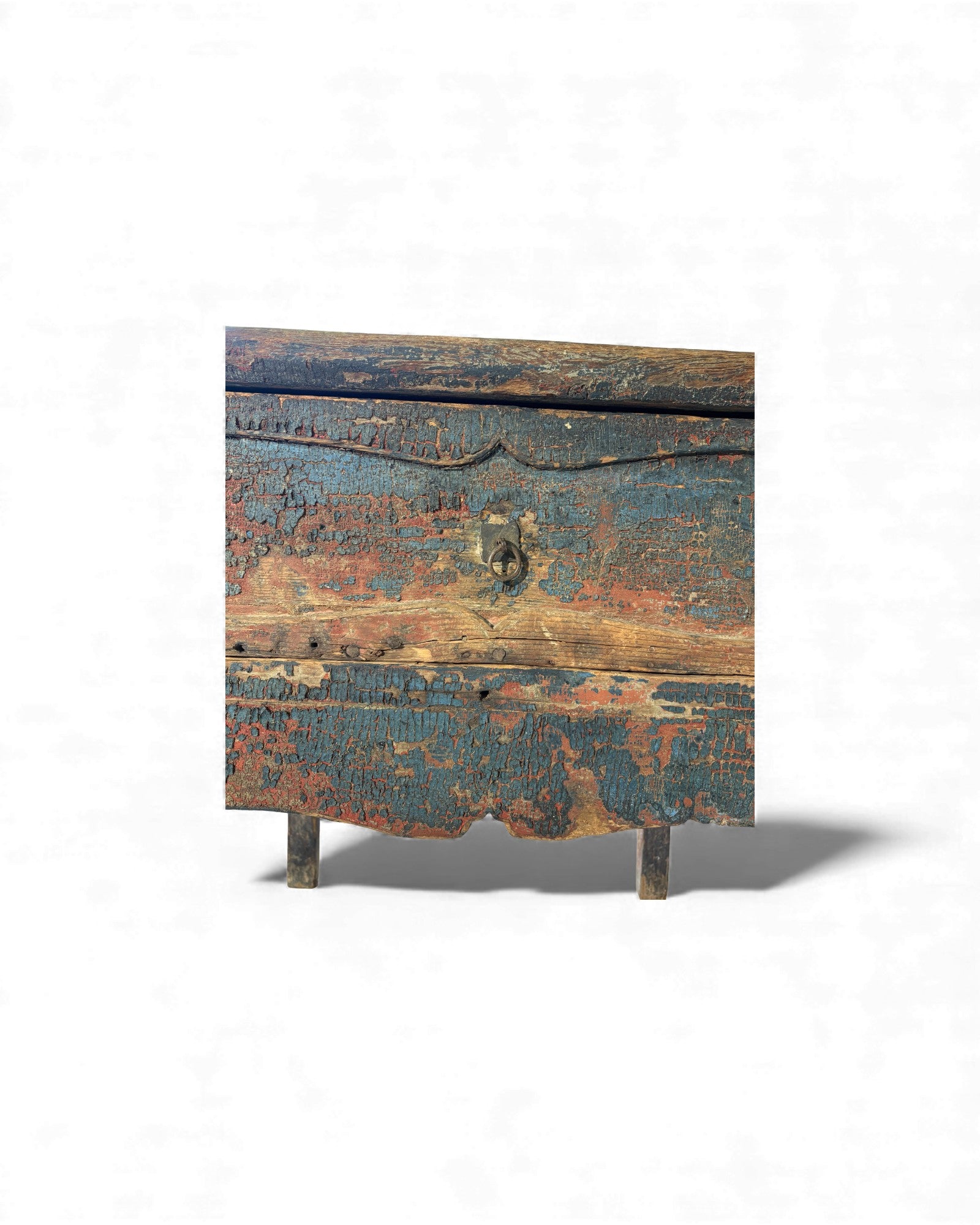 Chinese Painted Side Table with Drawer (Arrow - Leg Form) - Surround Living - 19