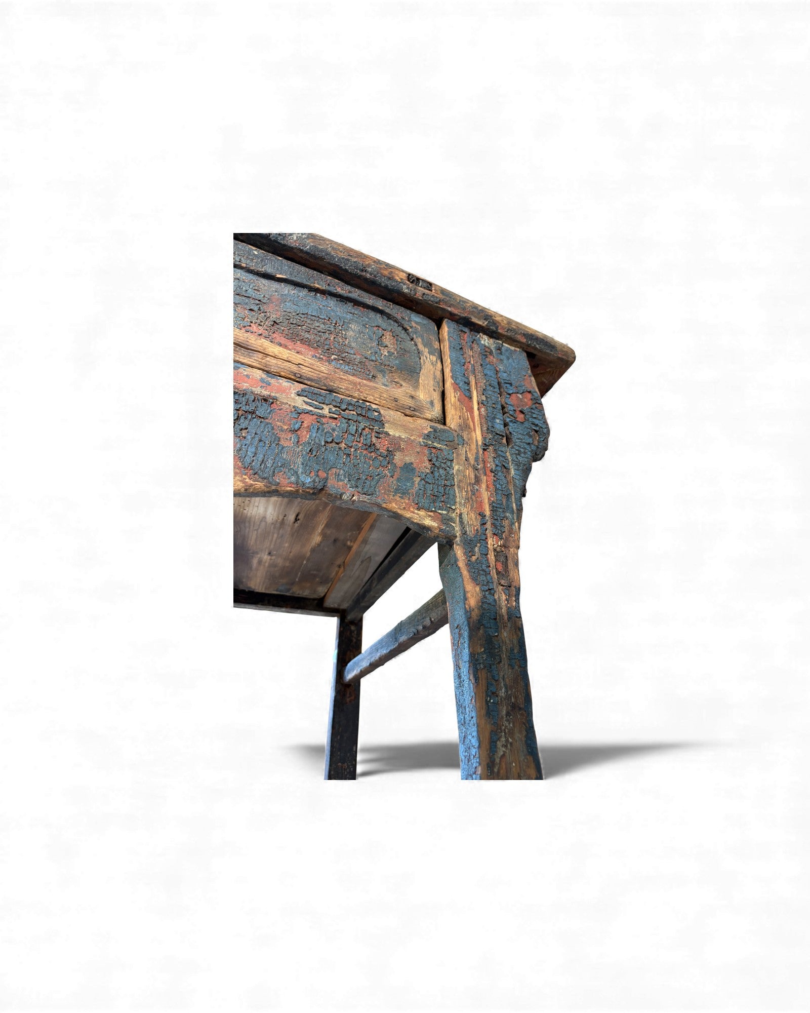 Chinese Painted Side Table with Drawer (Arrow - Leg Form) - Surround Living - 22