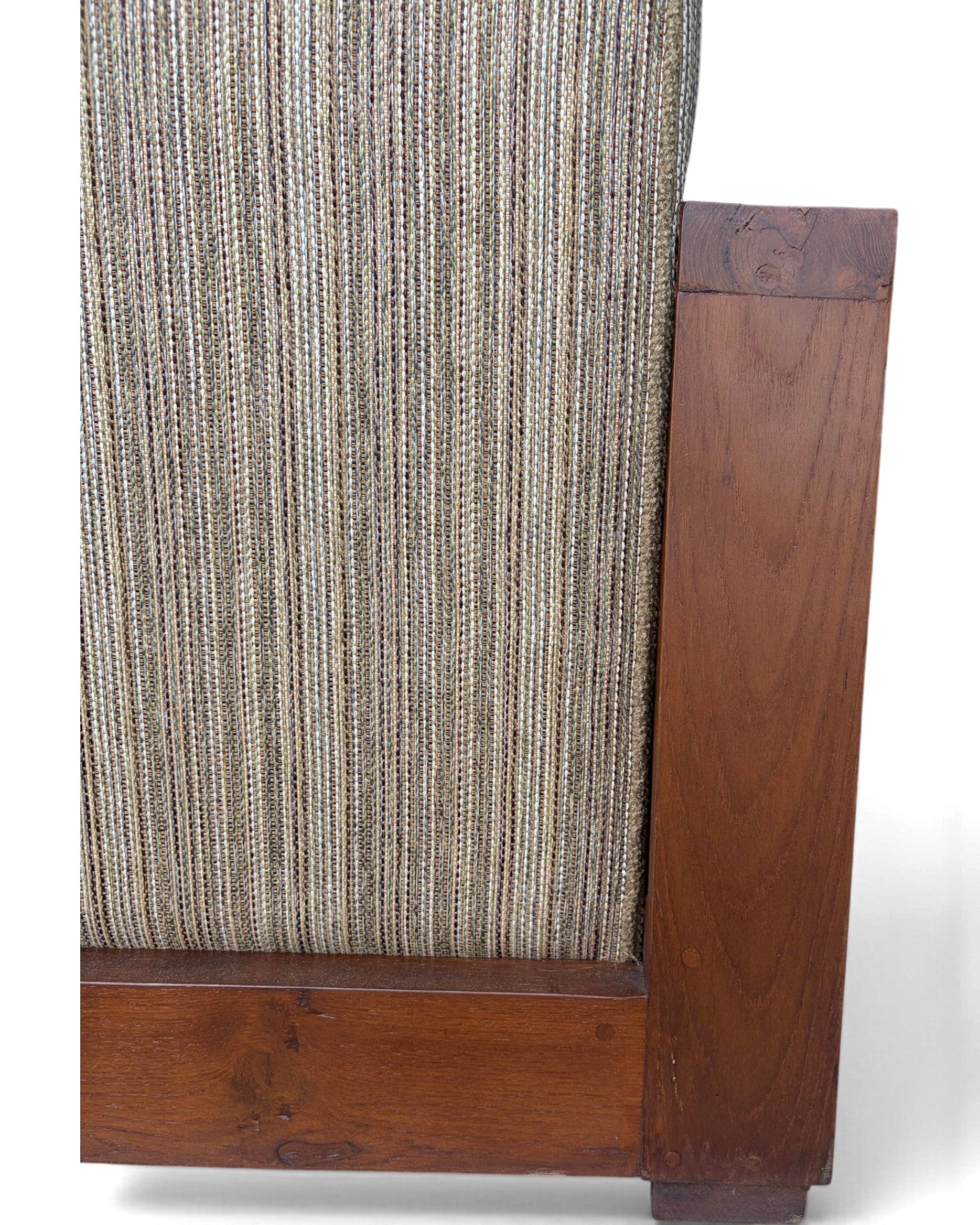 Art Deco Style Golden Teak Armchair