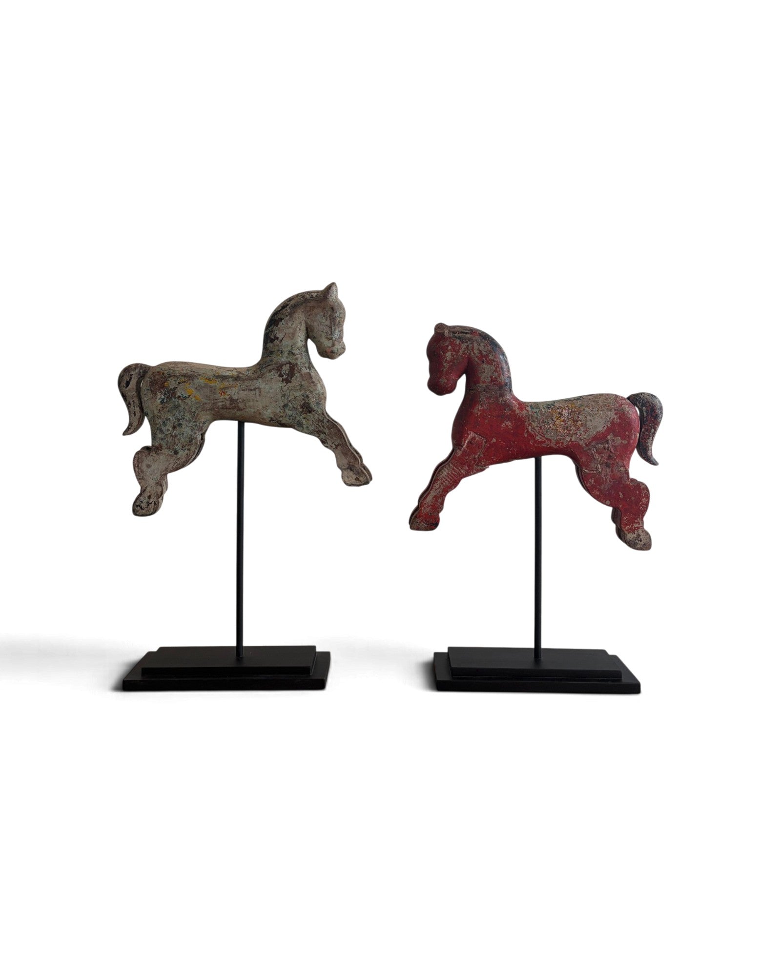 Indian Wooden Carousel Horse Figurine
