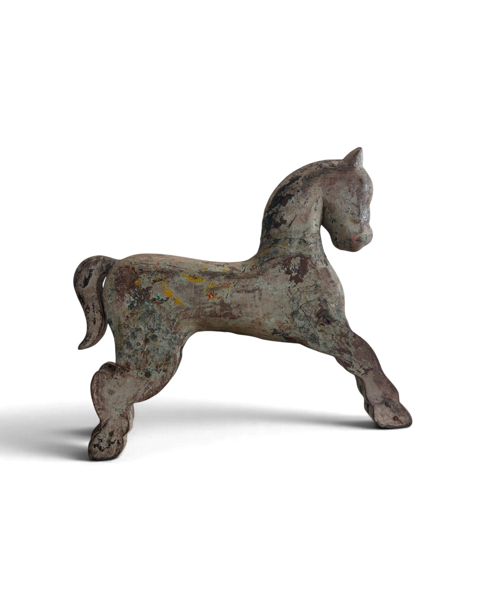 Indian Wooden Carousel Horse Figurine