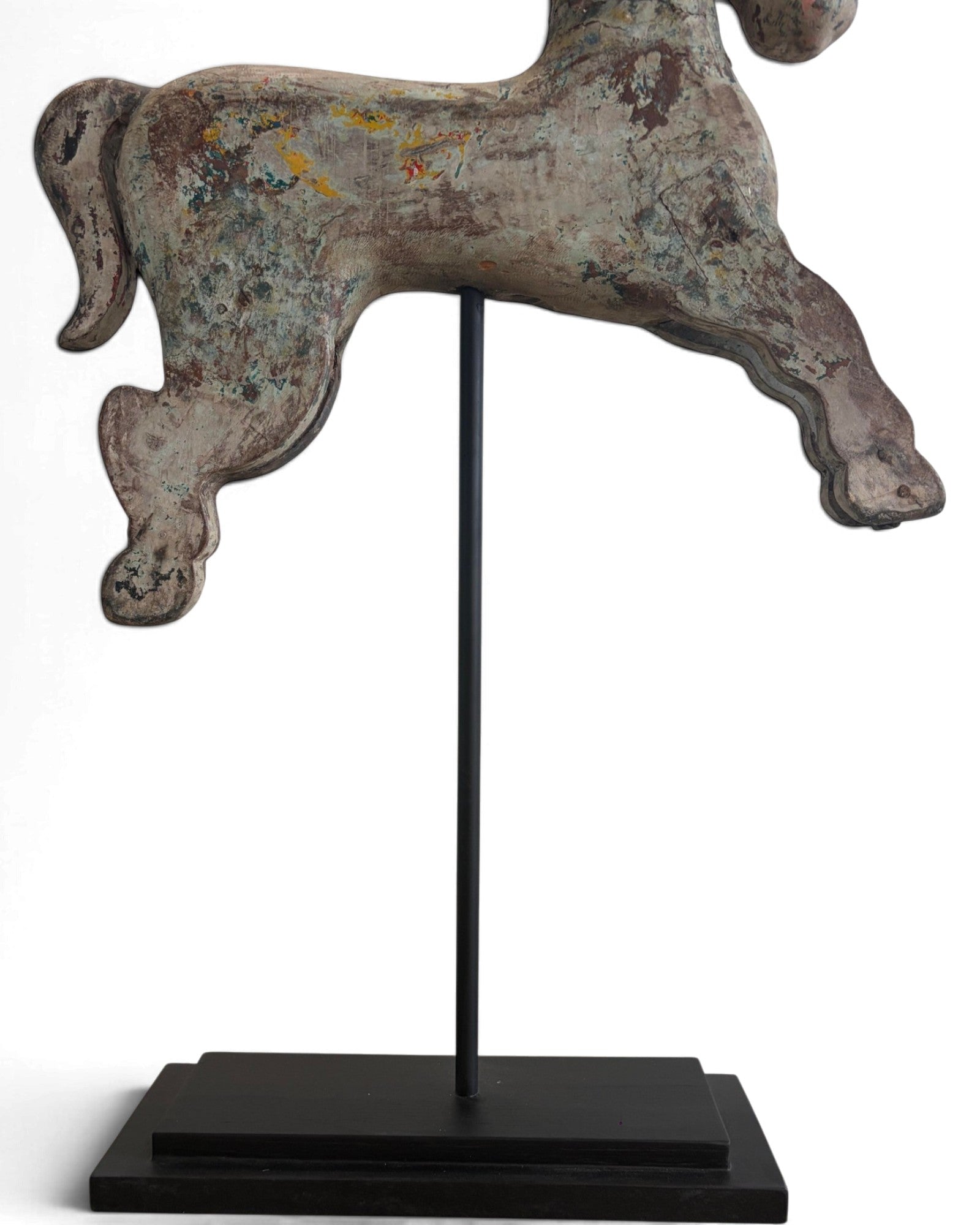 Indian Wooden Carousel Horse Figurine