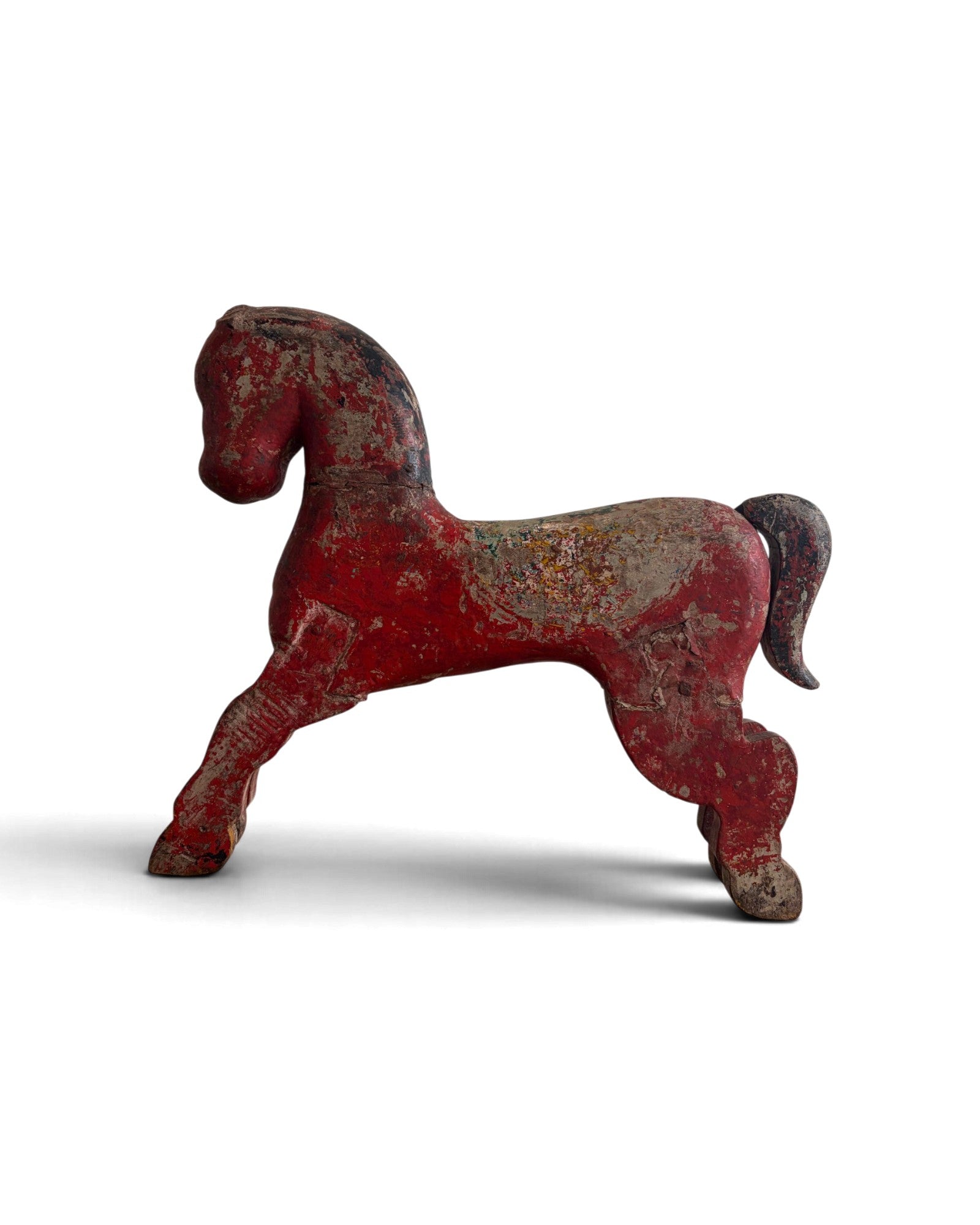 Indian Wooden Carousel Horse Figurine