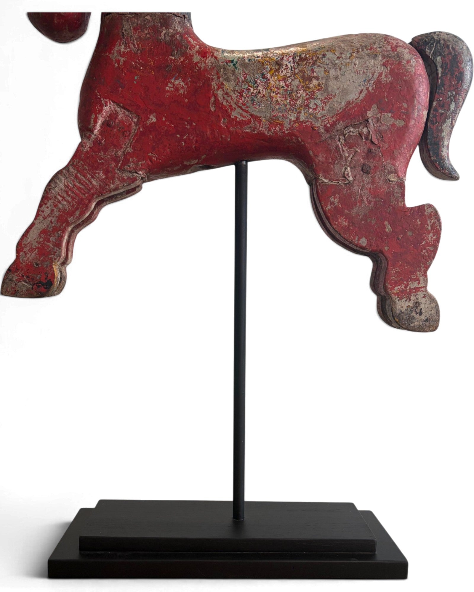 Indian Wooden Carousel Horse Figurine