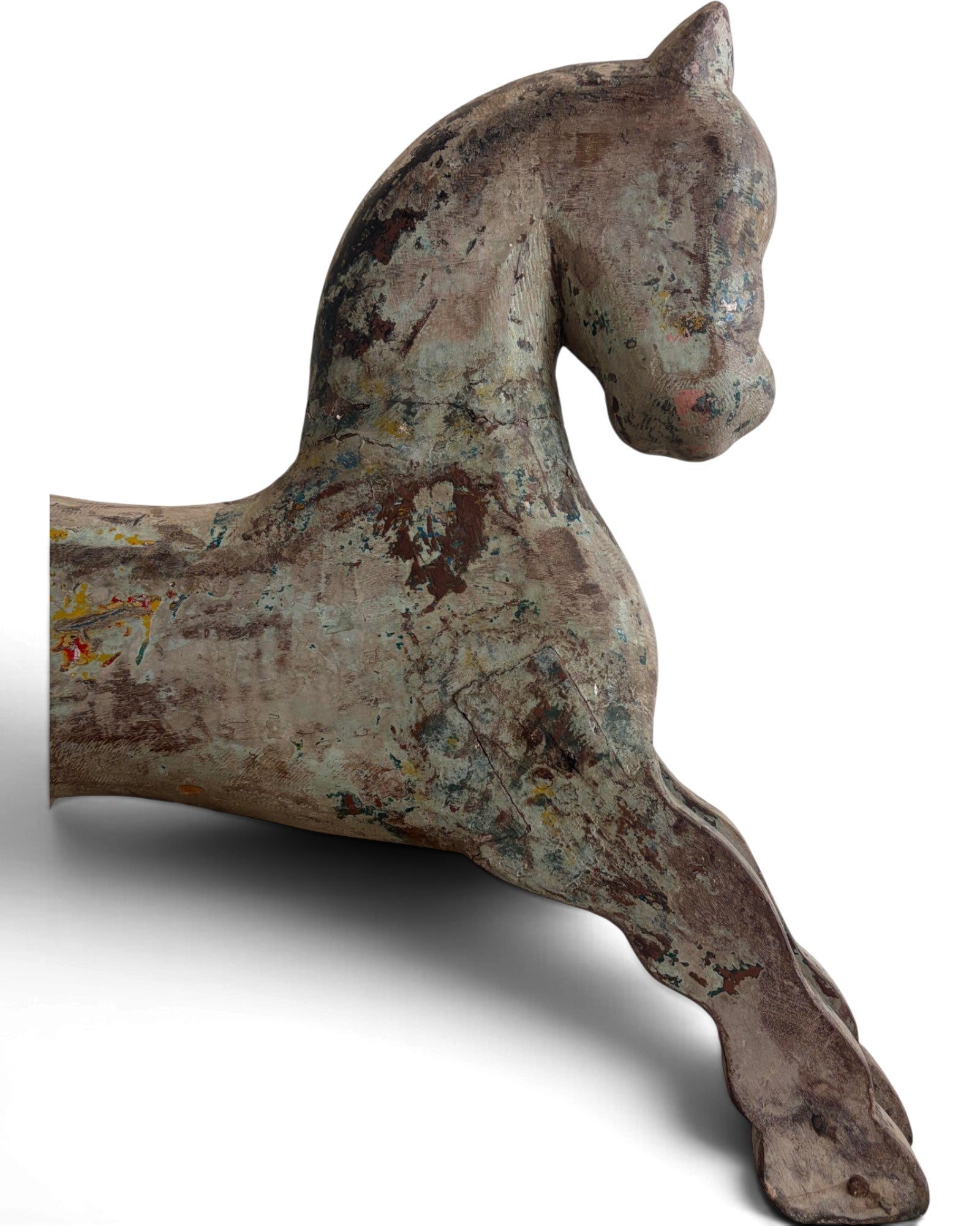 Indian Wooden Carousel Horse Figurine