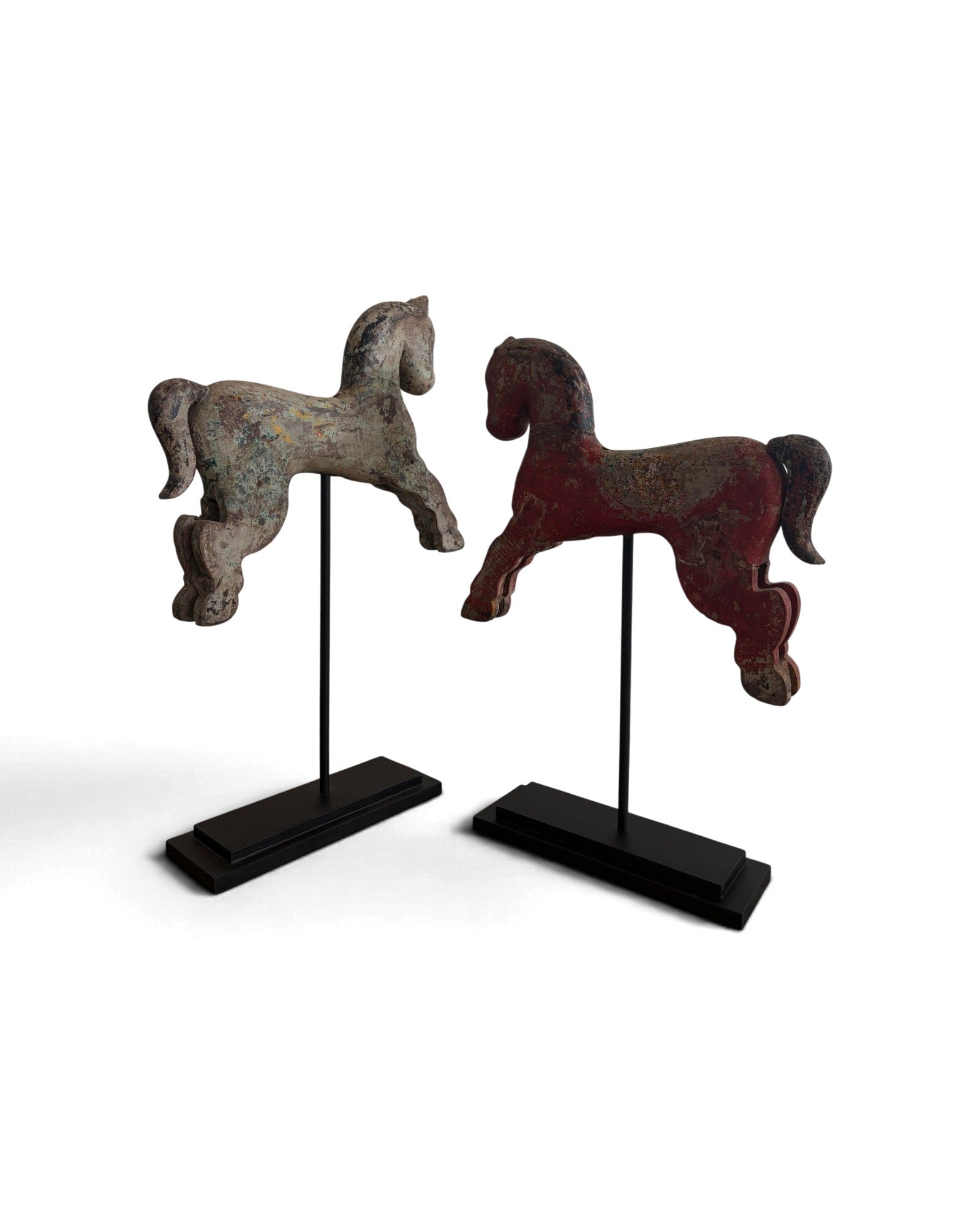 Indian Wooden Carousel Horse Figurine