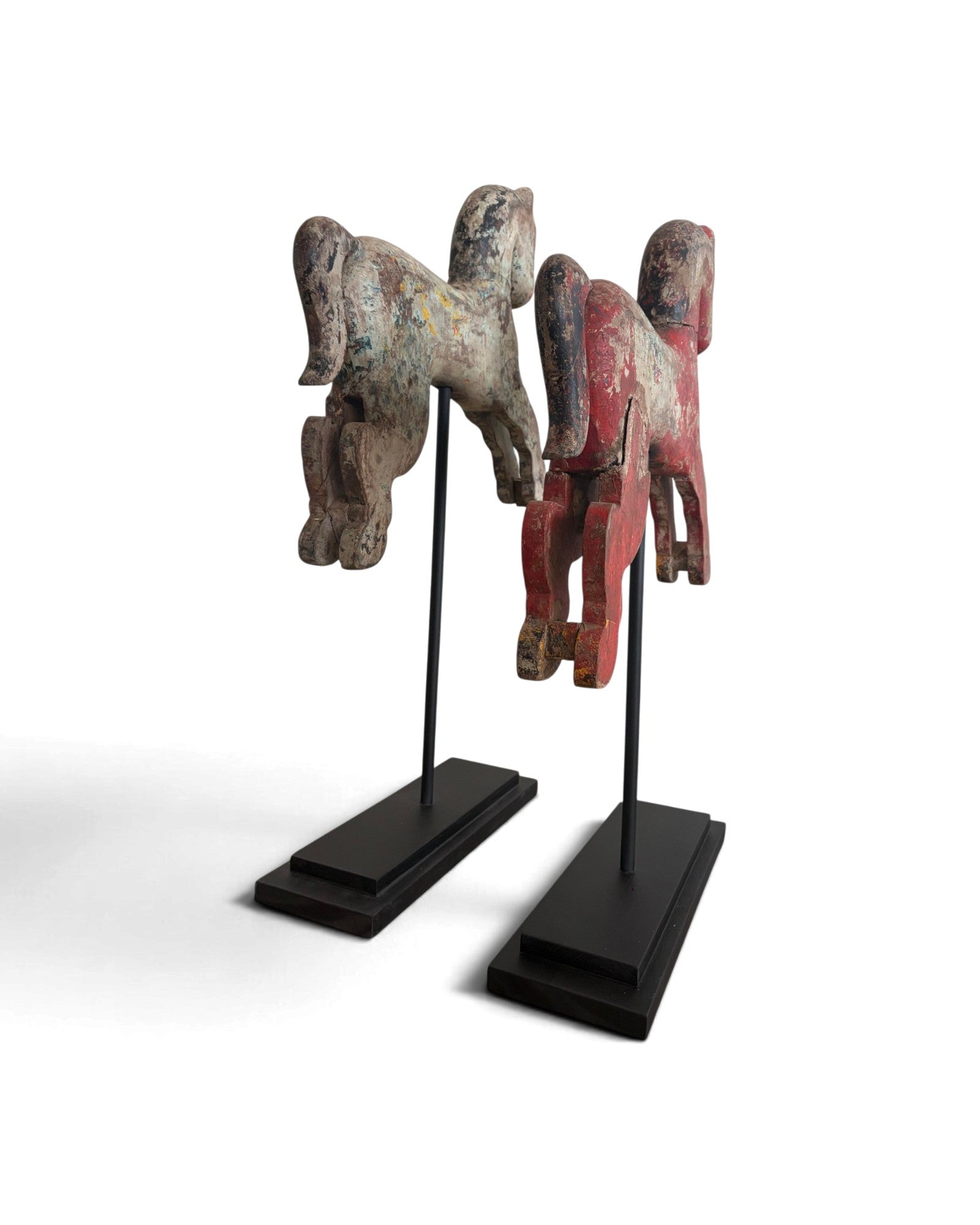 Indian Wooden Carousel Horse Figurine