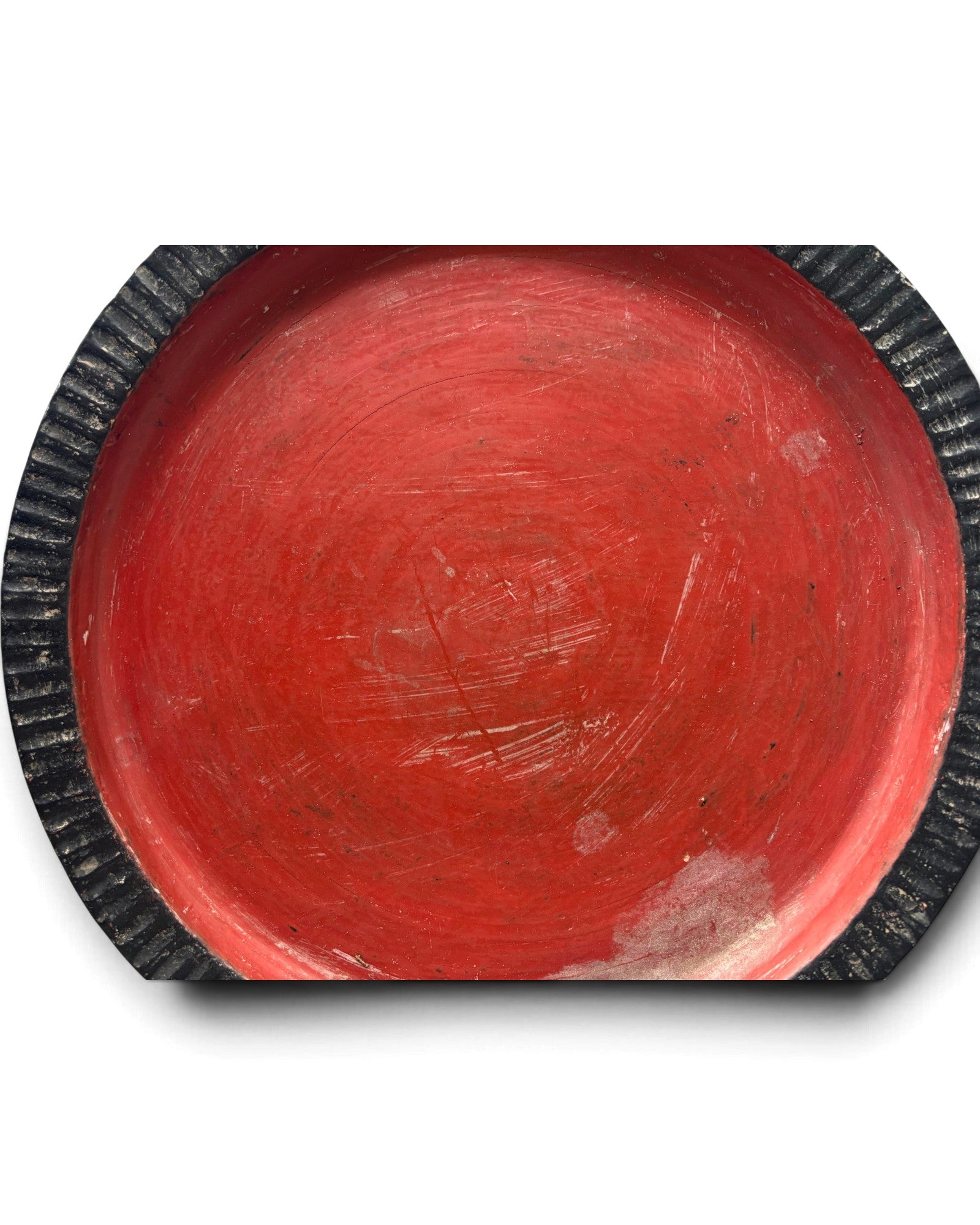 Burmese Red Lacquer Bamboo Tray (ถาดไม้ไผ่พม่าสีชาด)