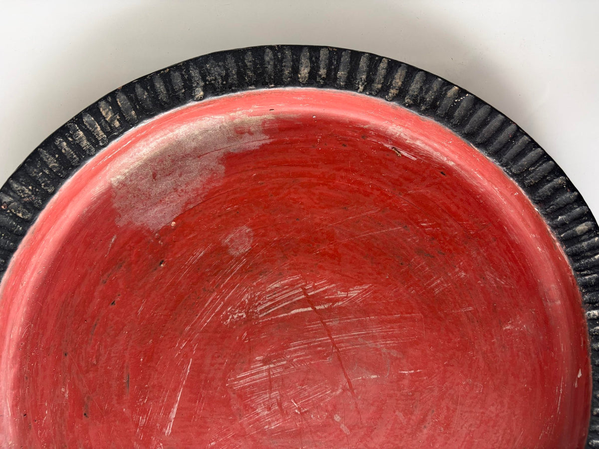 Burmese Red Lacquer Bamboo Tray (ถาดไม้ไผ่พม่าสีชาด) - Surround Living - 7