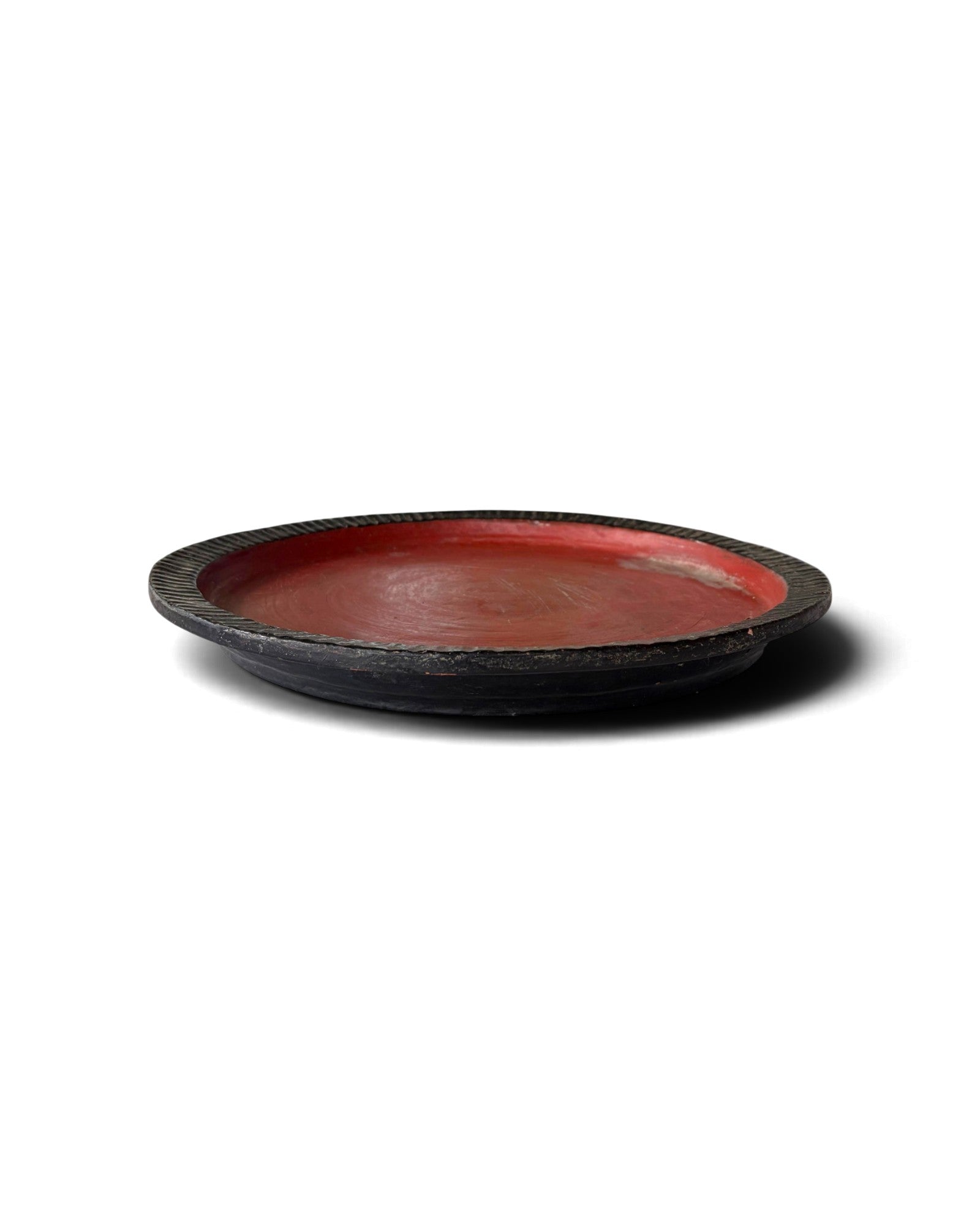 Burmese Red Lacquer Bamboo Tray (ถาดไม้ไผ่พม่าสีชาด)