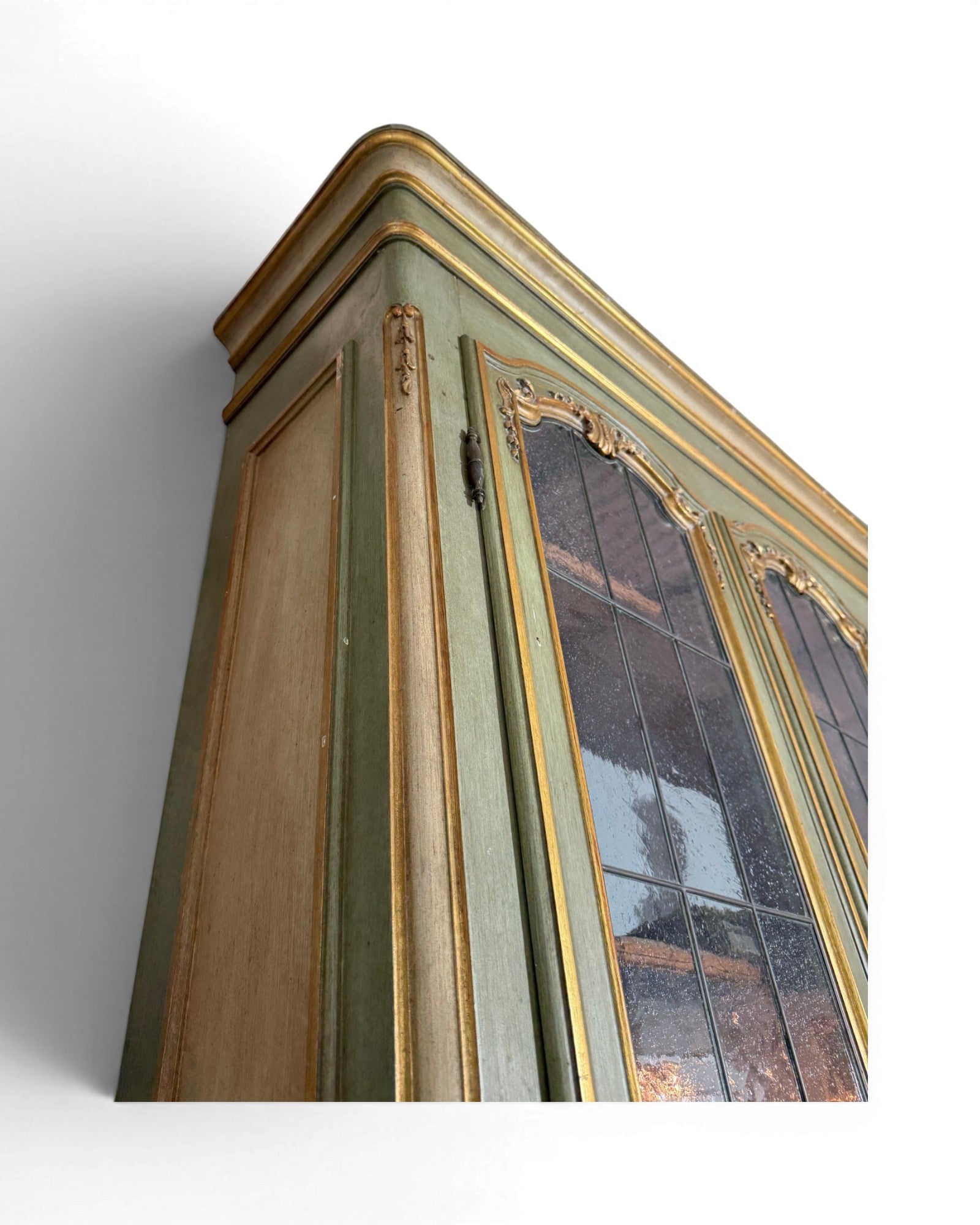 Large Louis XV Venetian Painted Architectural Bookcase