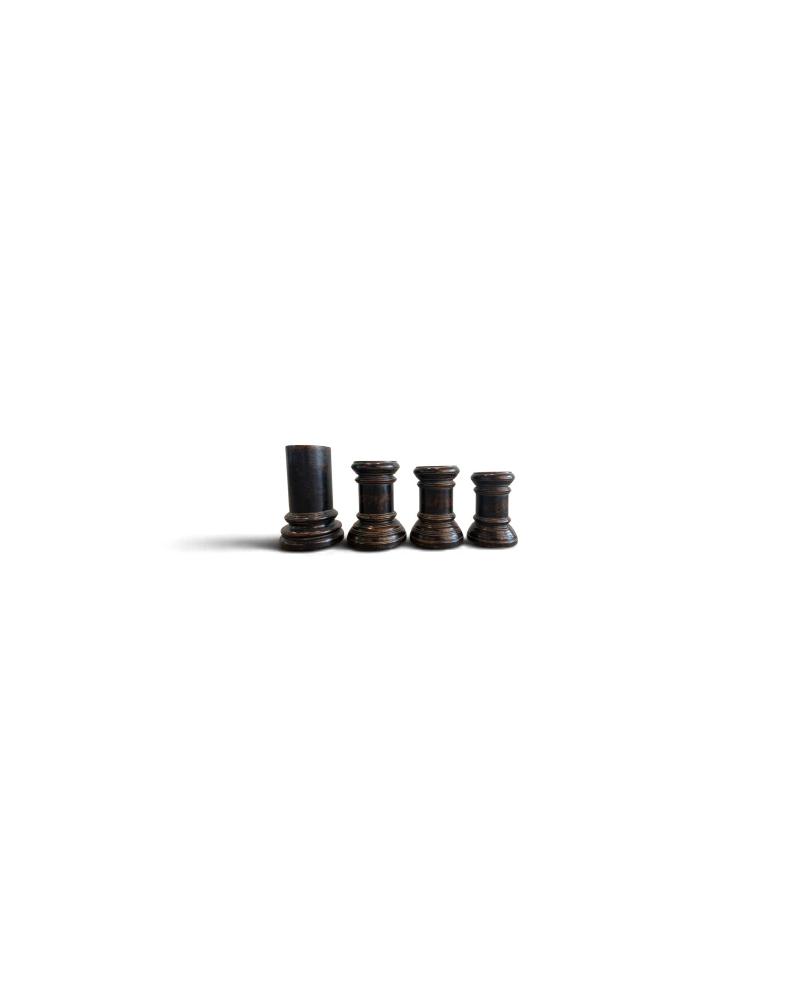 Wooden Candle Holder - Black