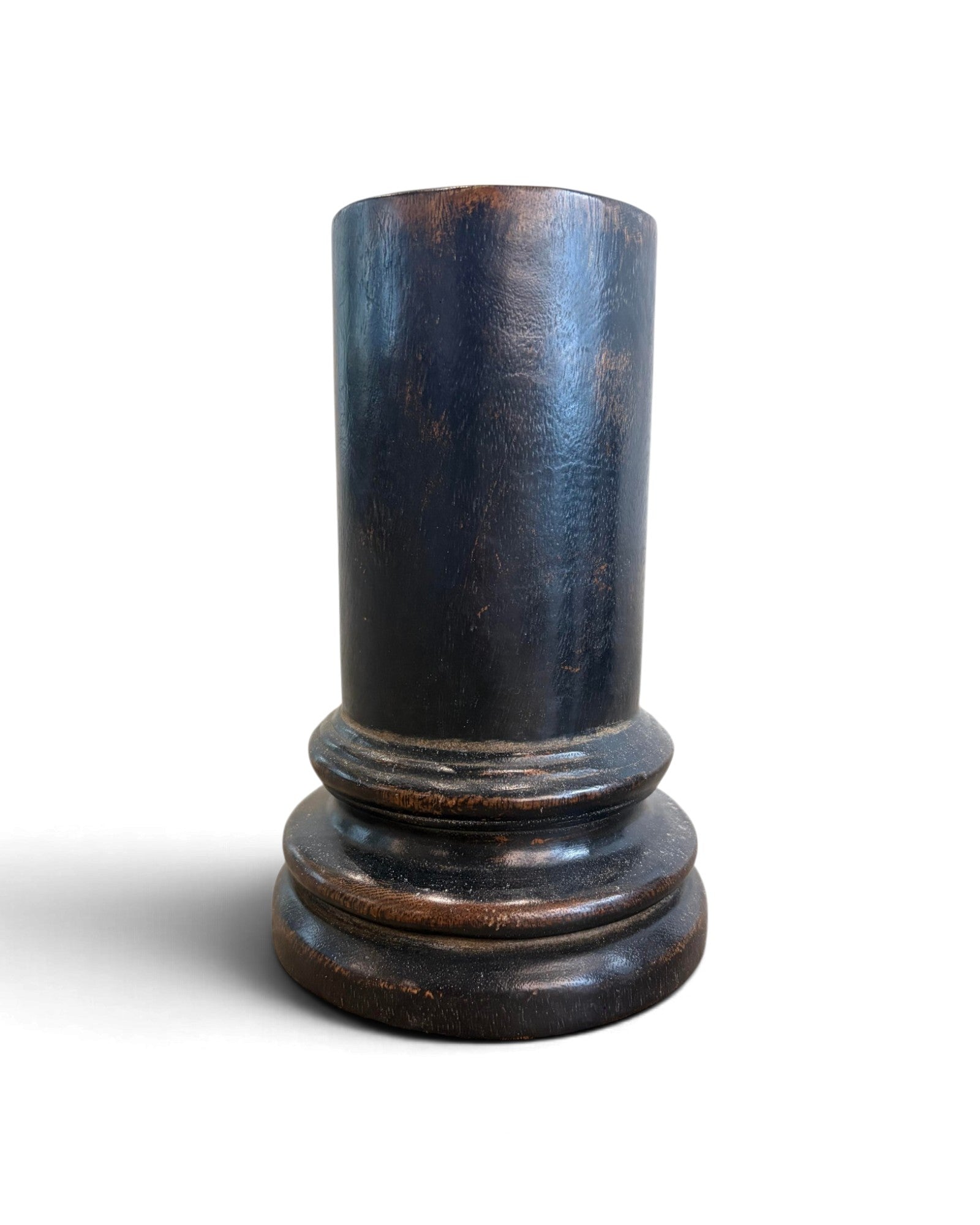 Wooden Candle Holder - Black