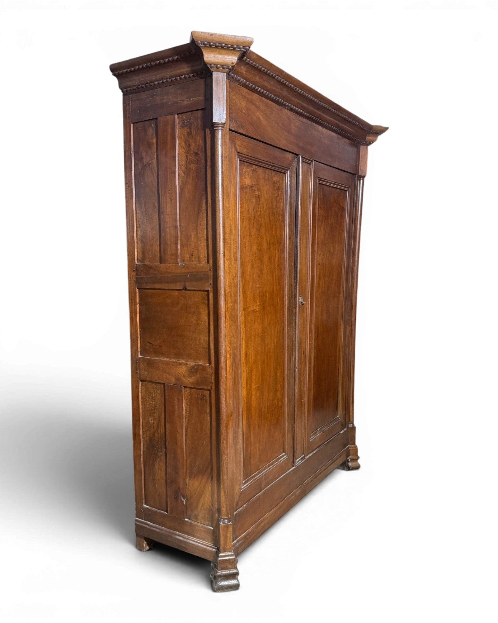Charles X 1830s Solid Walnut Wardrobe