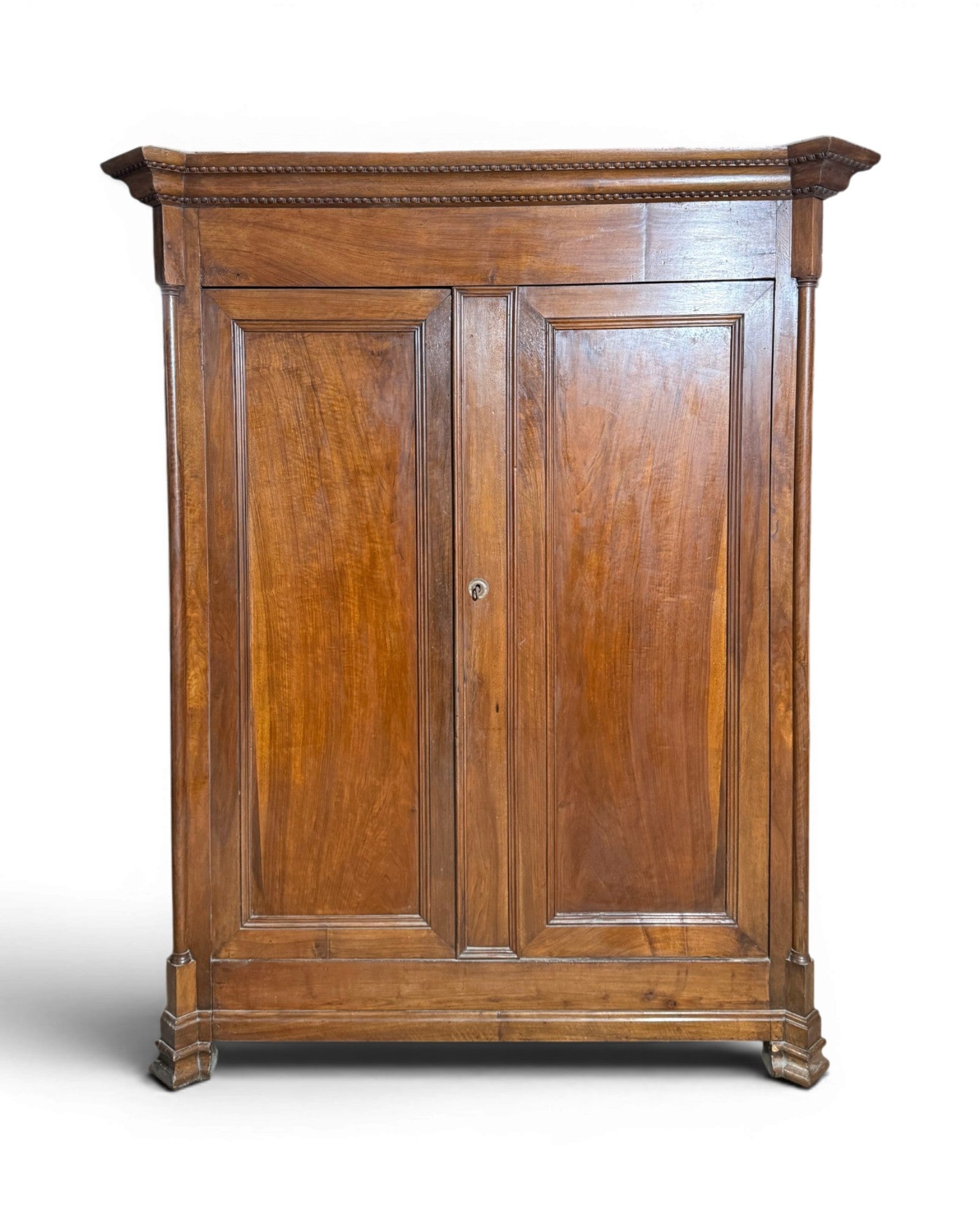 Charles X 1830s Solid Walnut Wardrobe