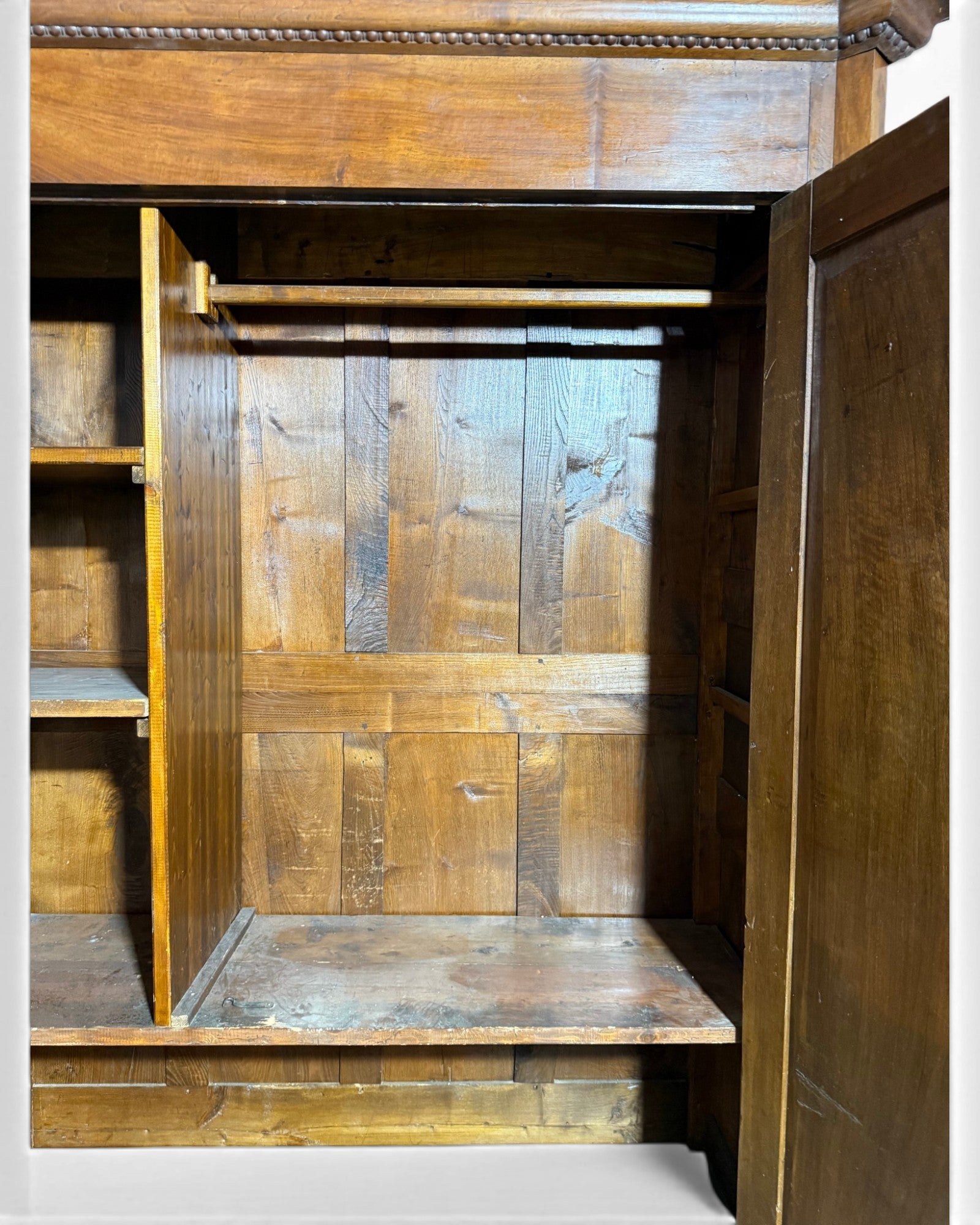 Charles X 1830s Solid Walnut Wardrobe