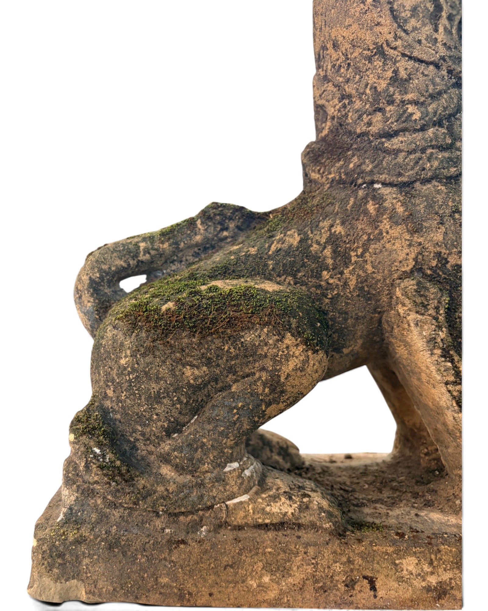 Burmese Sandstone Singha Figurine
