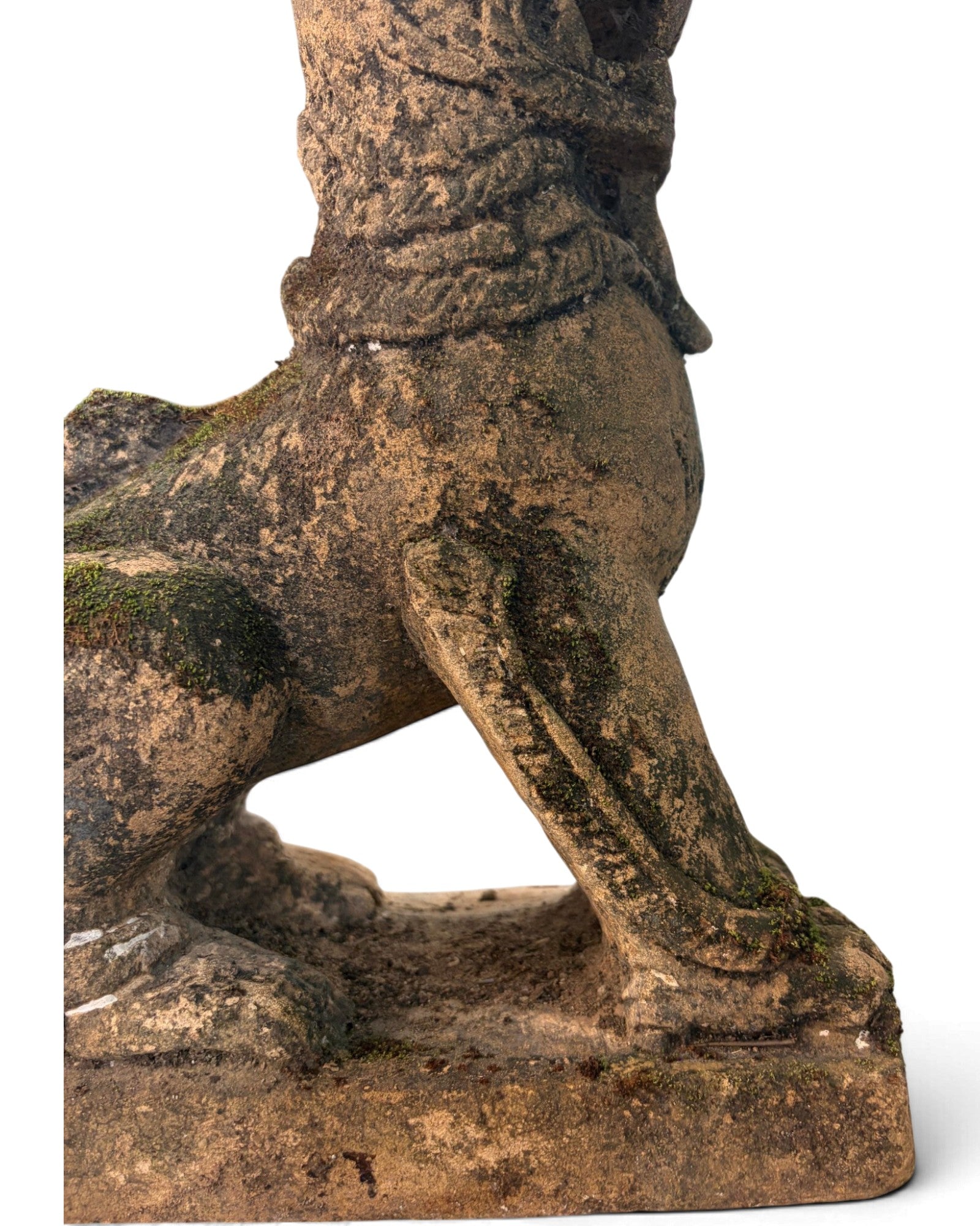 Burmese Sandstone Singha Figurine